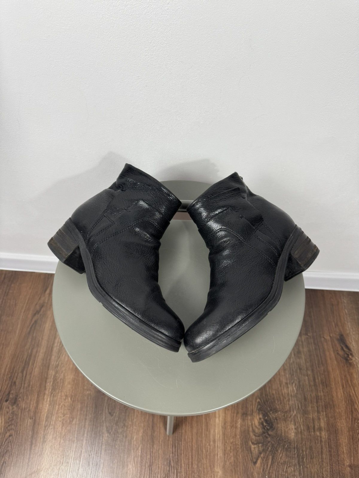 Other Vintage Black Leather Ankle Boots Chunky Heel EU 40 Women’s Size US 9 / IT 39 - 2 Thumbnail