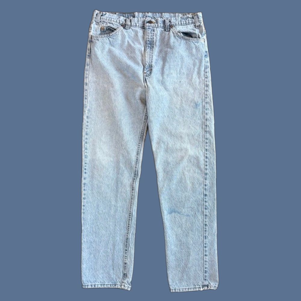 Levi's VINTAGE Levi’s Orange Tab Denim Blue Jeans 36x33 Regular Men 90s Distressed Straight USA Made Jeans Size US 36 / EU 52 - 1 Thumbnail