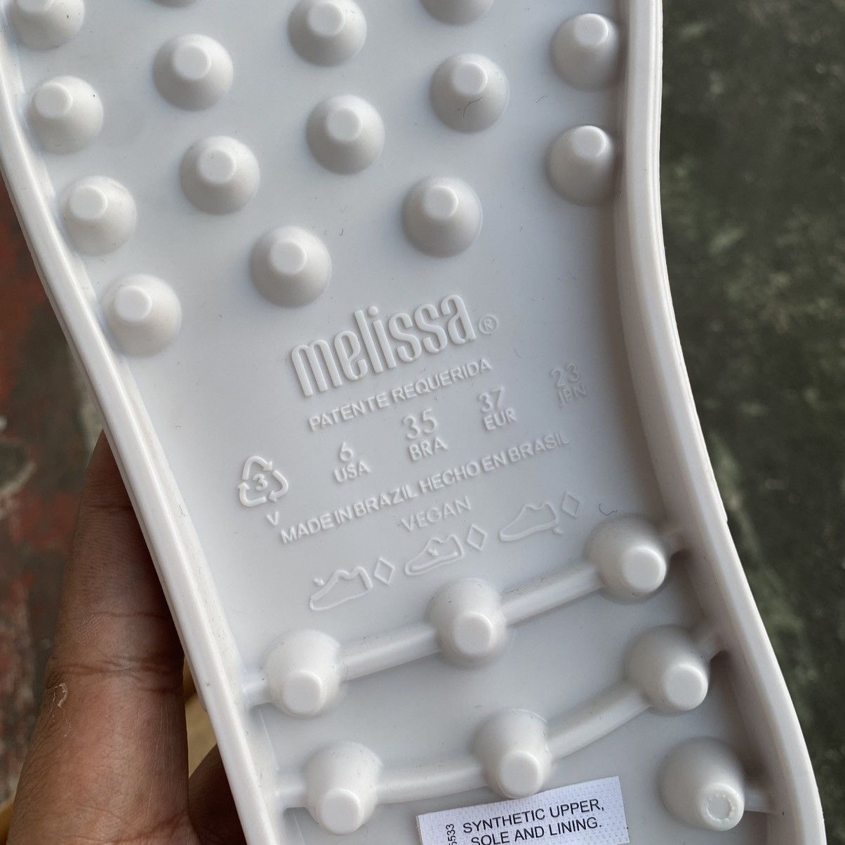 Melissa spikes undercover white sandal