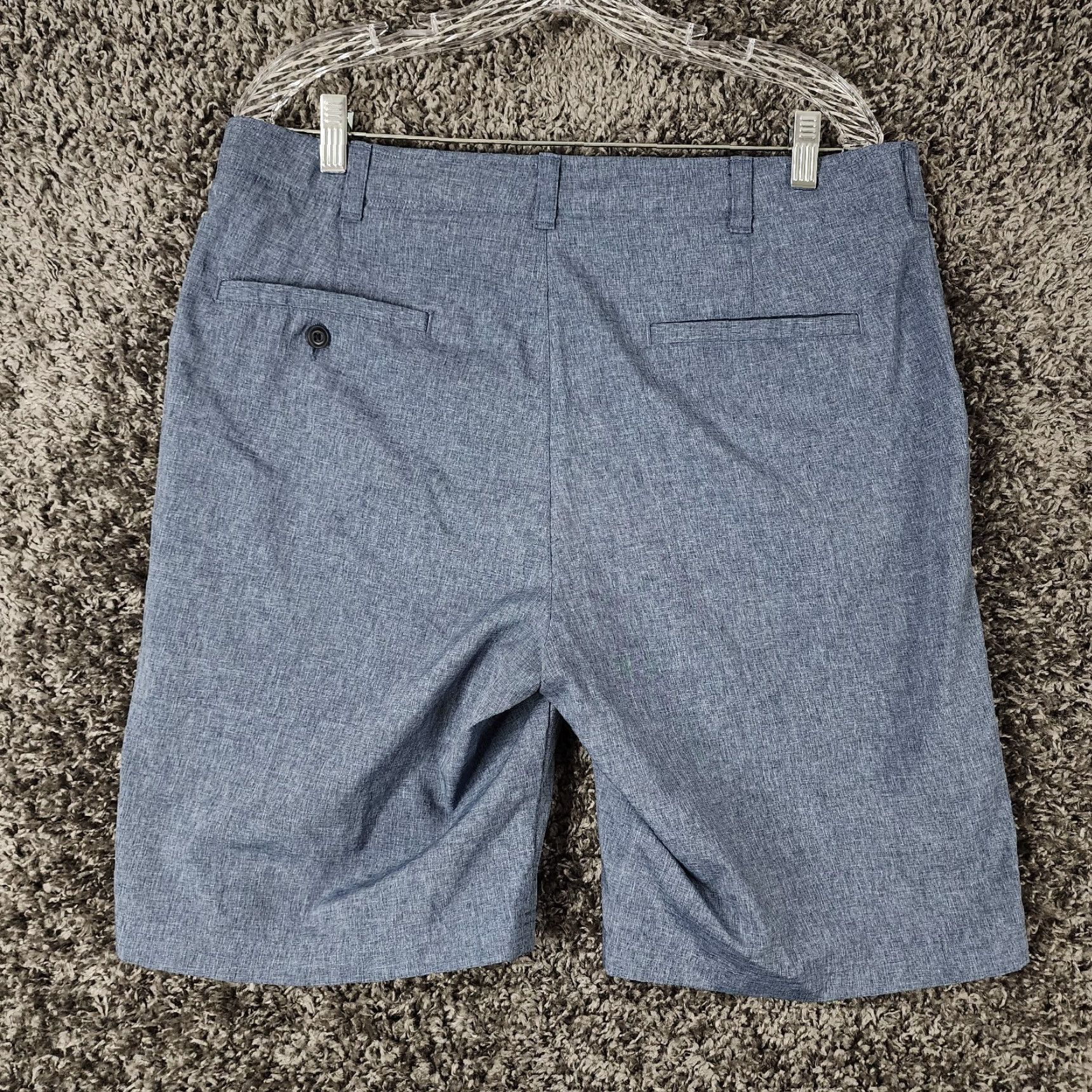 Hogan BEN HOGAN Mens Chino Shorts Flat Heathered Blue Size 36 Golf Shorts Men 36 Blue Chino Reg Fit Size US 36 / EU 52 - 4 Thumbnail