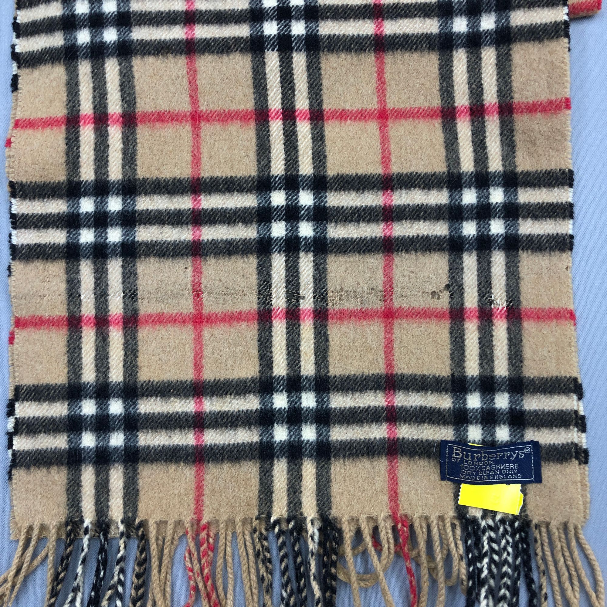 Burberry Vintage Burberry Scarf Muffler Wool Cashmere Scarves Size ONE SIZE - 5 Thumbnail