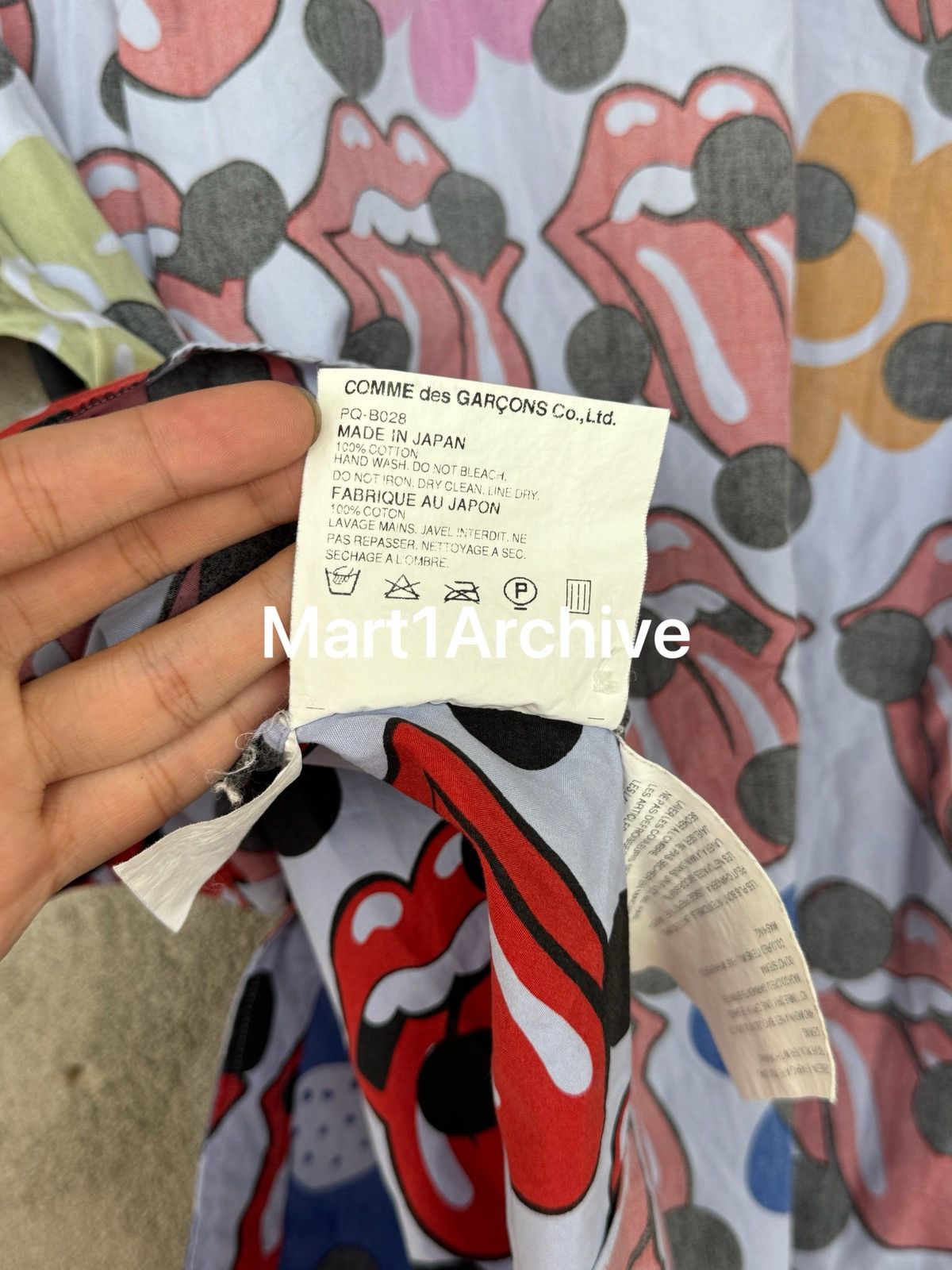 Comme des Garcons Comme Des Garçons 06SS All-Over Rolling Stones Shirt Size US S / EU 44-46 / 1 - 8 Thumbnail