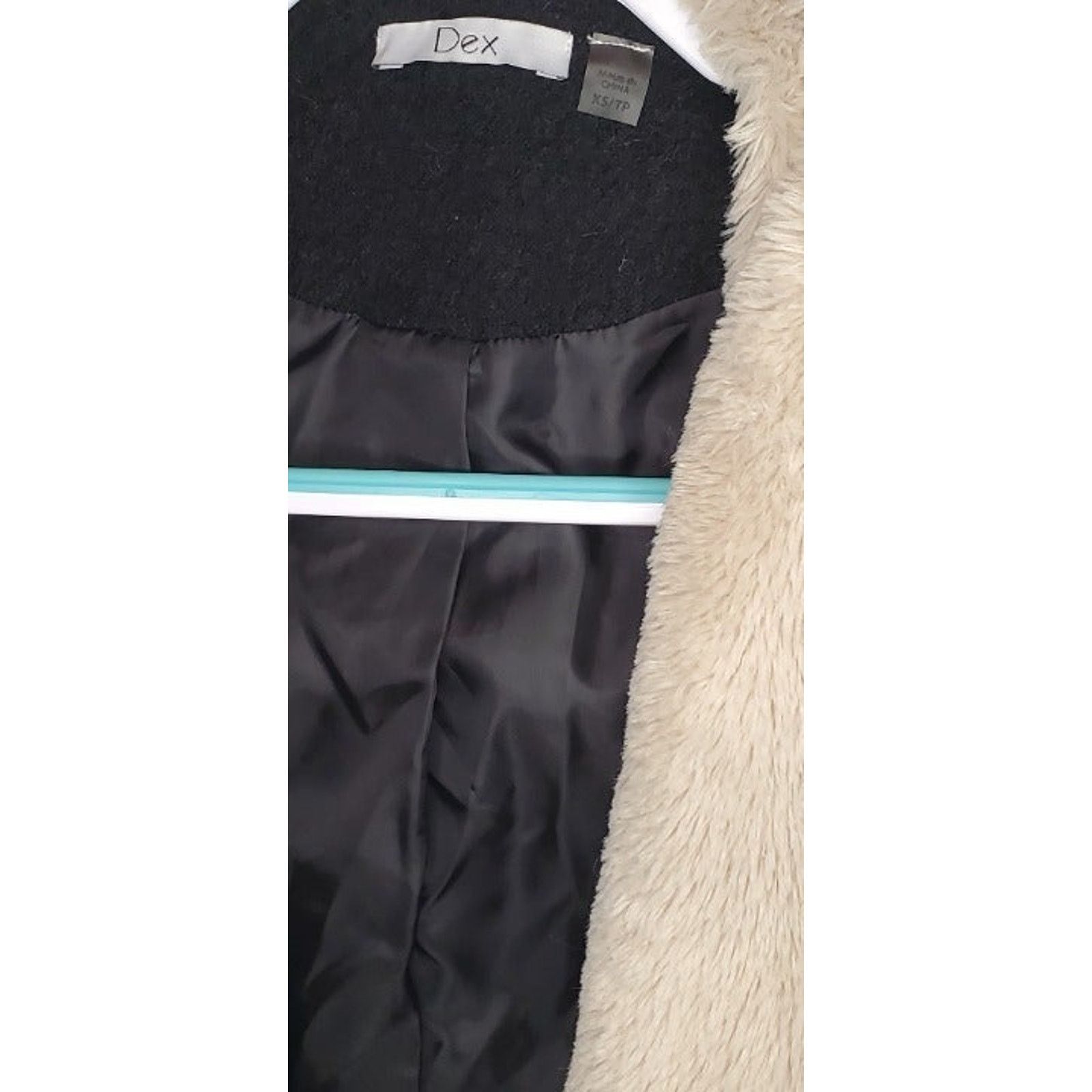 Other DEX Black Wool Sherpa Fur Winter Coat Size XS Size XS / US 0-2 / IT 36-38 - 11 Thumbnail