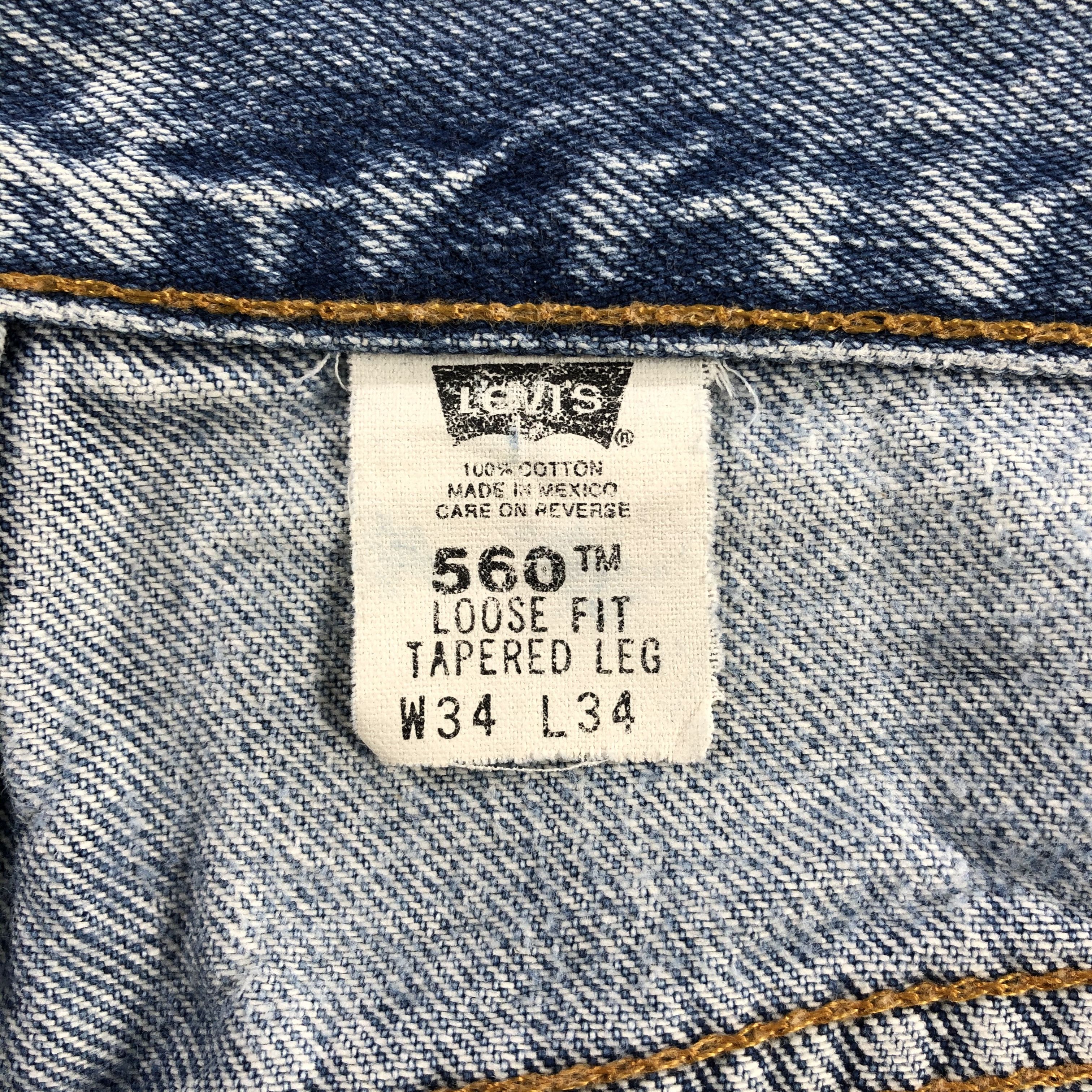 Levi's Vintage 90s Light Wash Levis 560 Jeans-JM1023 Size US 33 - 12 Thumbnail