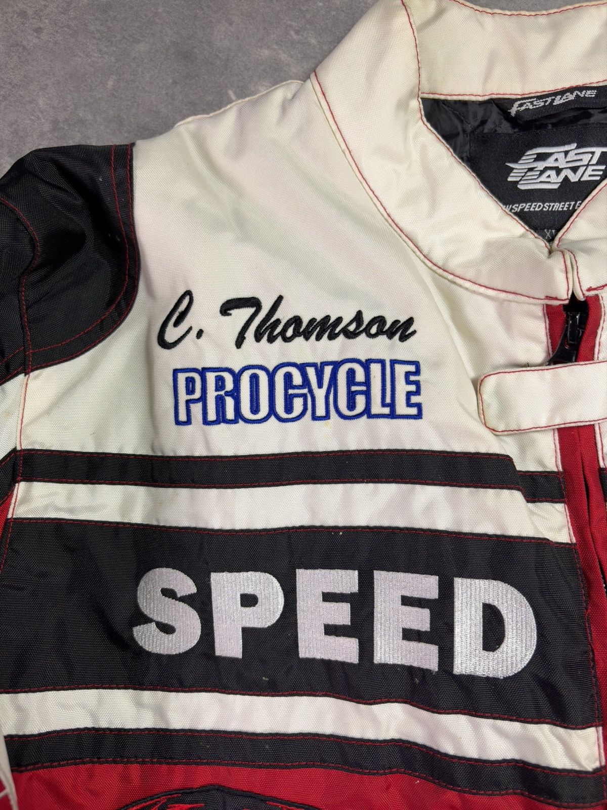 NASCAR Vintage Speed Freak #74 Fast Lane Nascar Racing Moto Jacket Size US XL / EU 56 / 4 - 11 Thumbnail