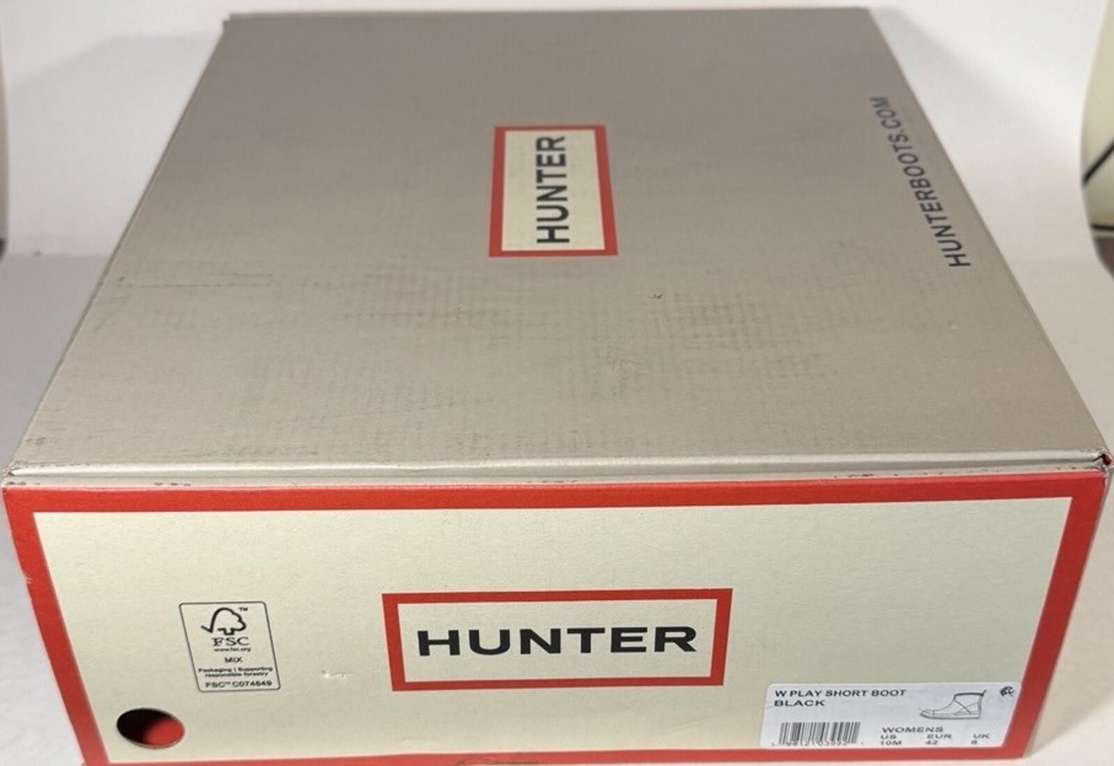 Hunter HUNTER Play Short Rain Ankle Boots Black Rubber Waterproof Size US 10 / IT 40 - 6 Thumbnail