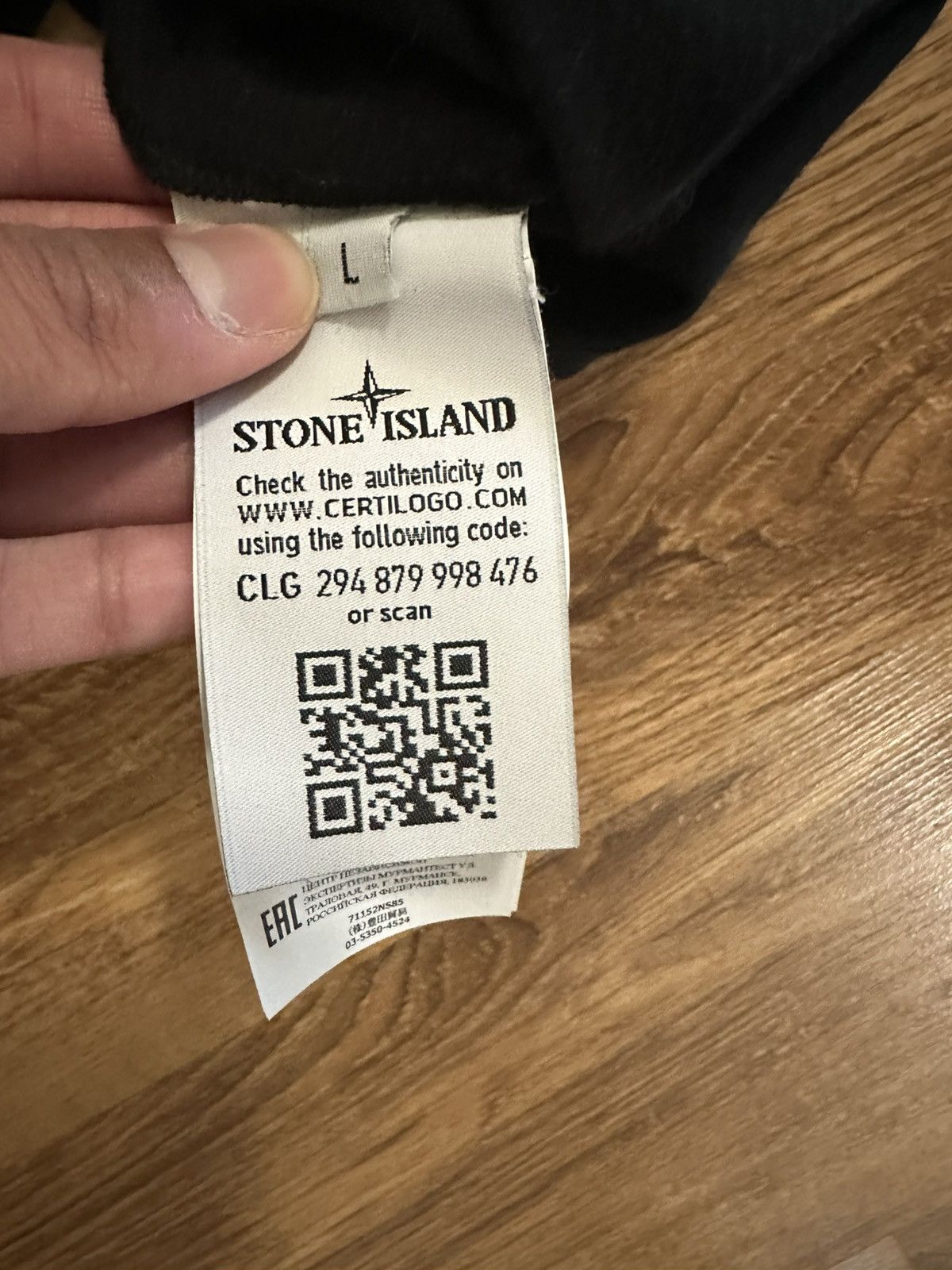 Stone Island STONE ISLAND LOGO T SHIRT BLACK Size US L / EU 52-54 / 3 - 4 Thumbnail