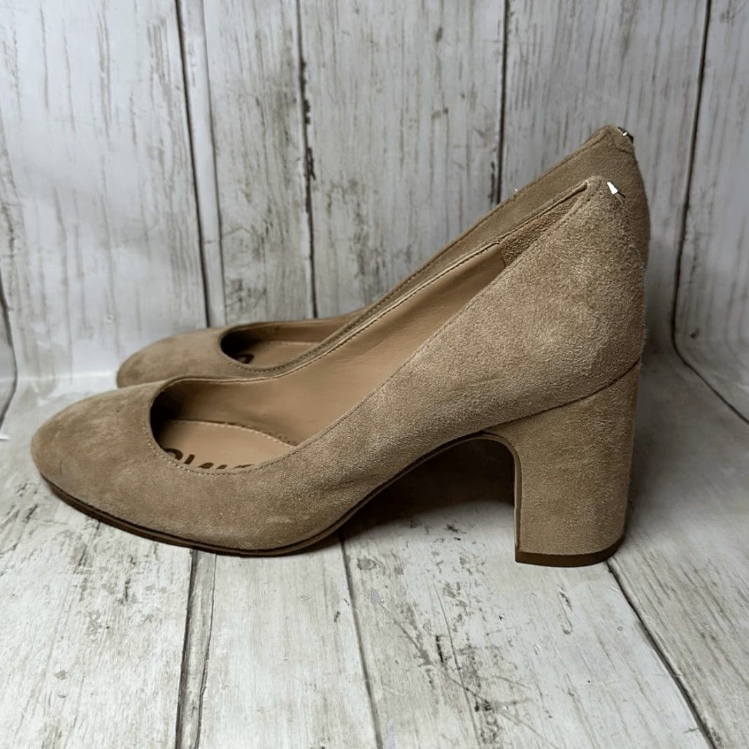 Sam Edelman Sam Edelman Stillson Suede Leather Beige Block Heels Women's Size 5 Tan Pump Women US Shoe Size 5 Leather Upper Heel 3” Size US 5 / IT 35 - 5 Thumbnail