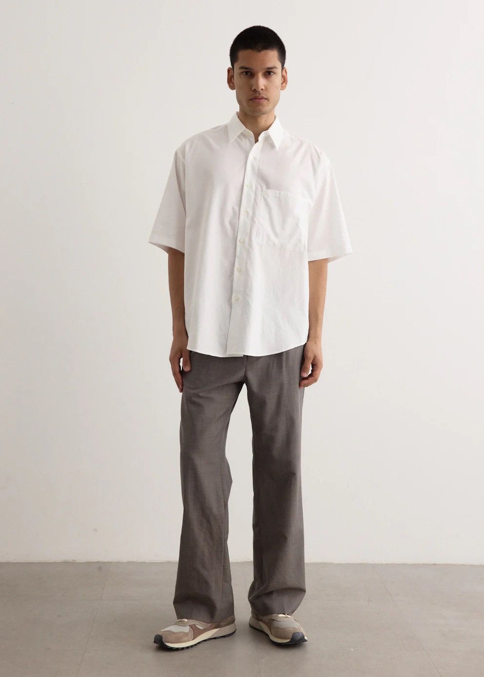 Auralee Auralee White Washed Finx Twill Shirt - Large/4 Size US L / EU 52-54 / 3 - 1 Thumbnail