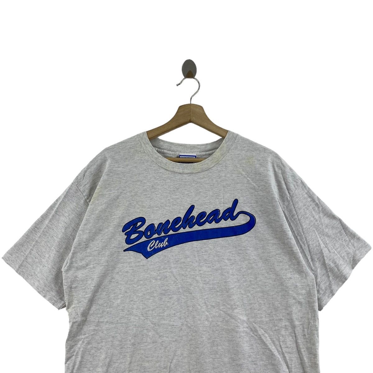 Vintage Vintage 90s BONEHEAD CLUB USA Brand Print Grey Short Sleeve Size US XL / EU 56 / 4 - 2 Thumbnail