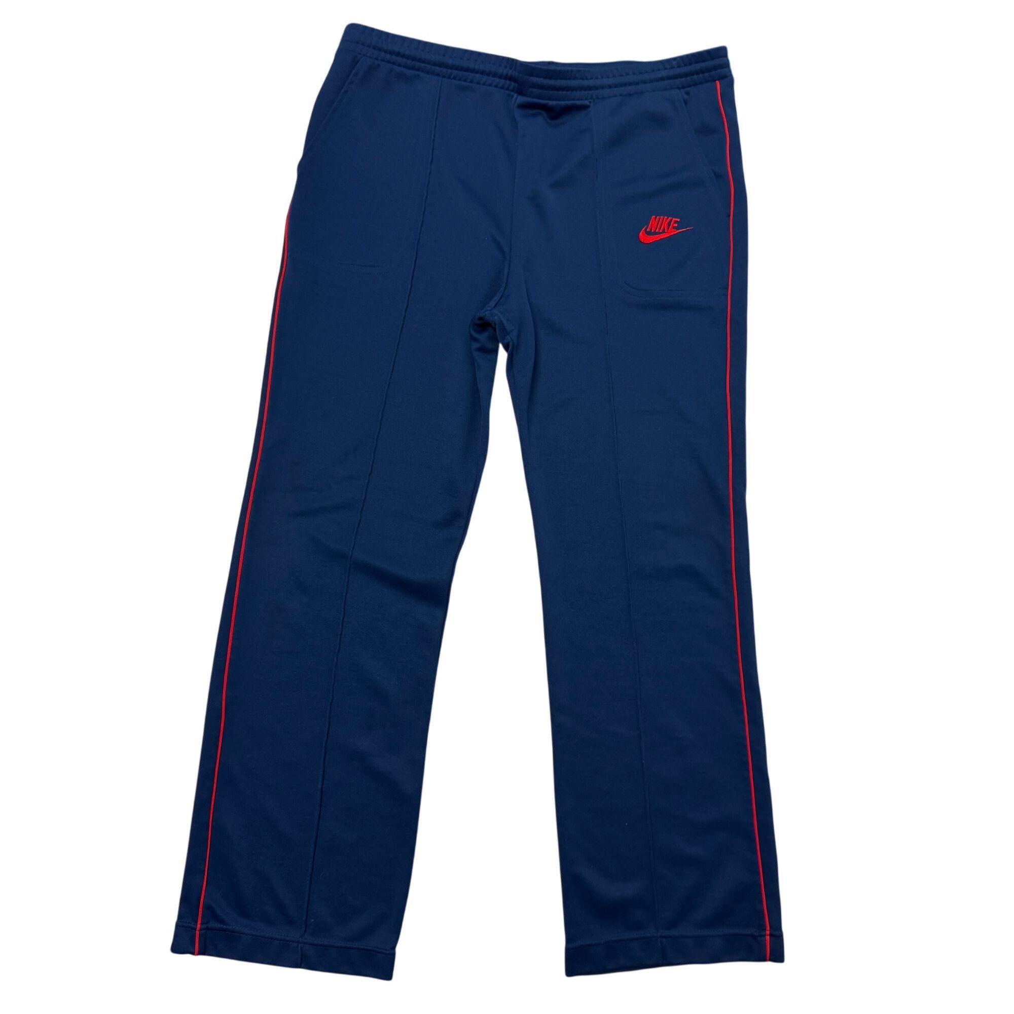 Nike 70 80's NIKE Blue Tag Joggers LOGO Red Stripe Athletic Pants Size US 38 / EU 54 - 3 Thumbnail
