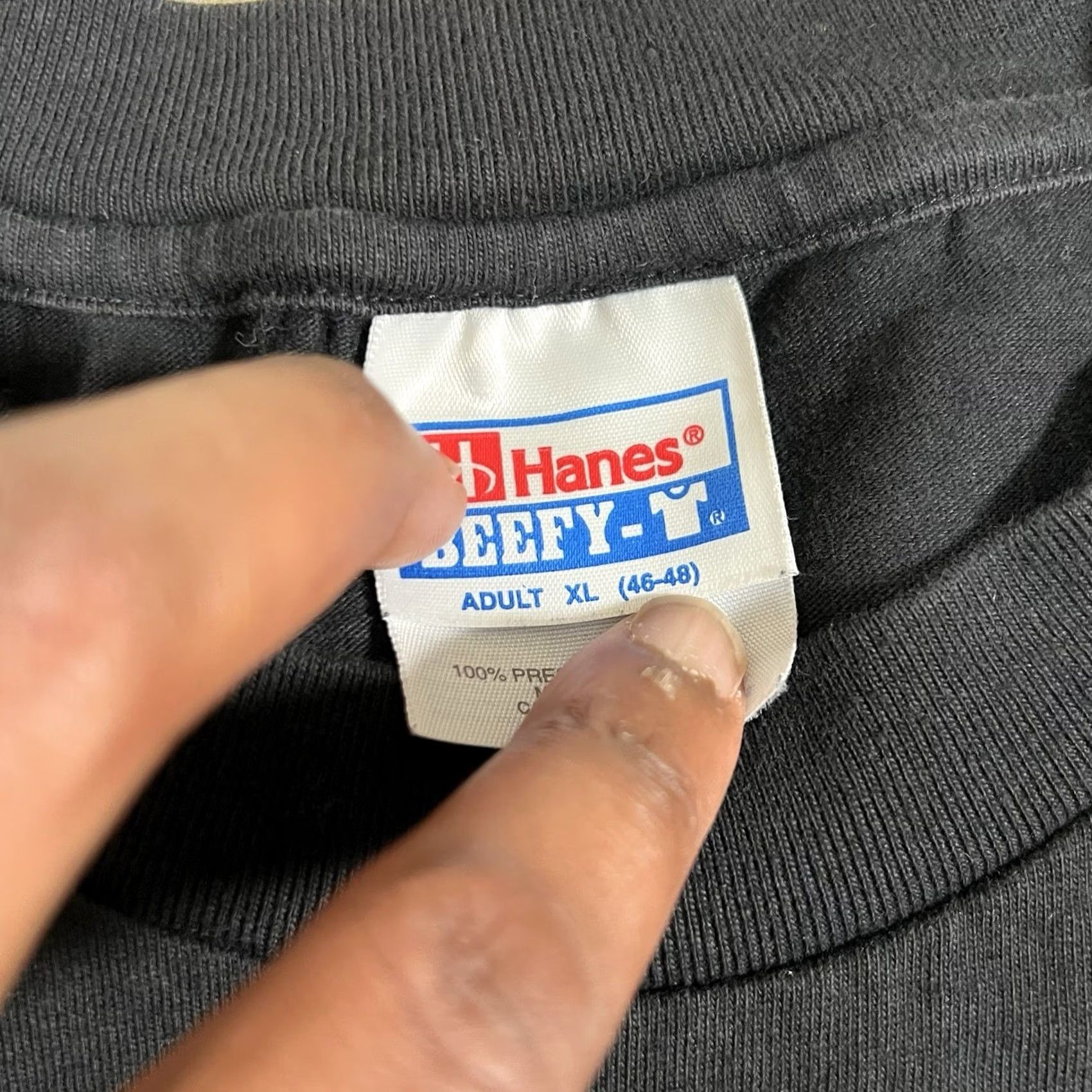 Hanes VINTAGE Hanes Beefy T-Shirt Scorpion Challenge Dart Short Sleeve XL Black Men Regular 1995 Mens / Boys? Size US XL / EU 56 / 4 - 6 Thumbnail