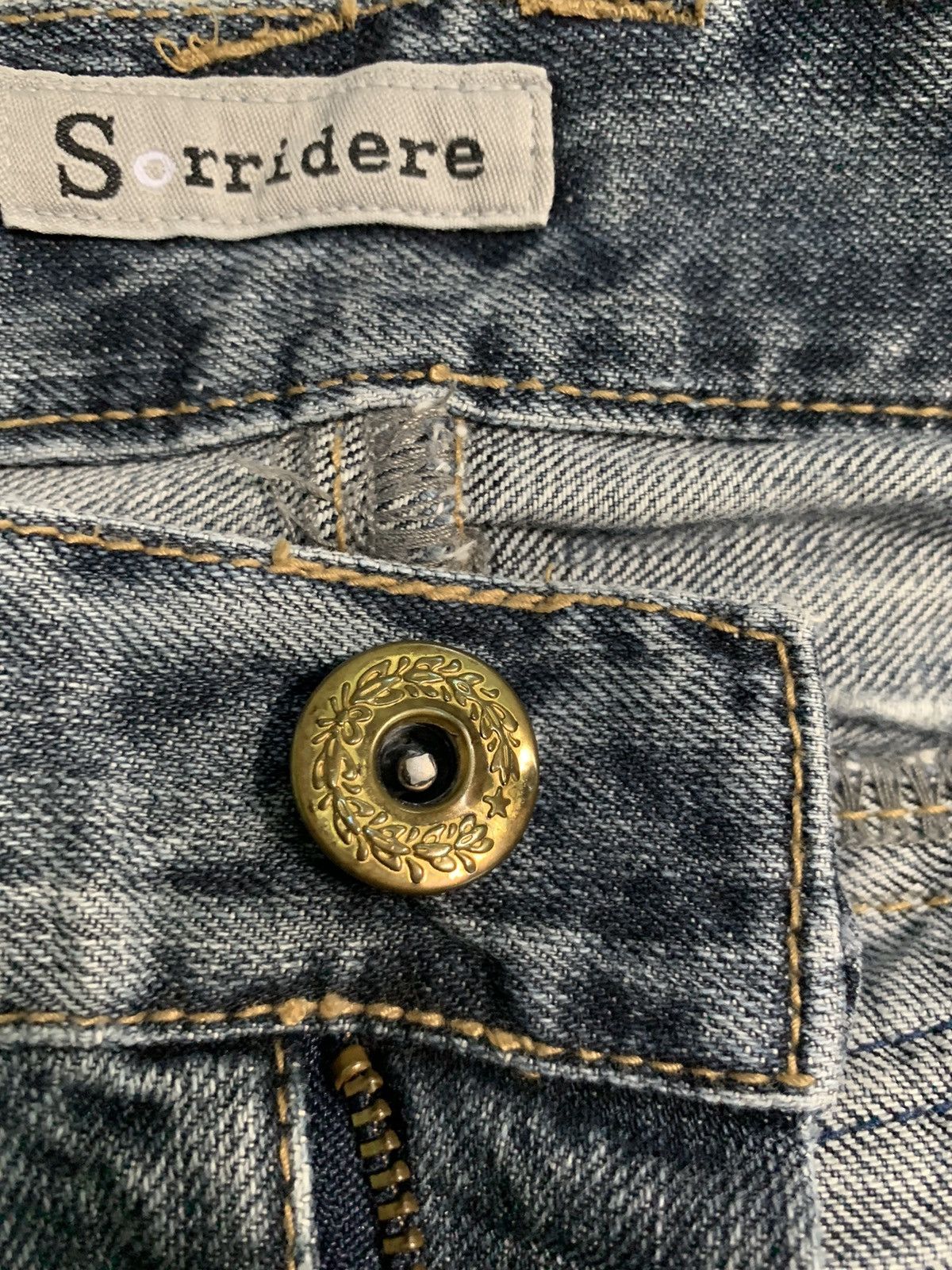 Tornado Mart FLARE SORRIDERE RUSTY JAPANESE PUNK DISTRESSED DENIM Size US 30 / EU 46 - 17 Thumbnail