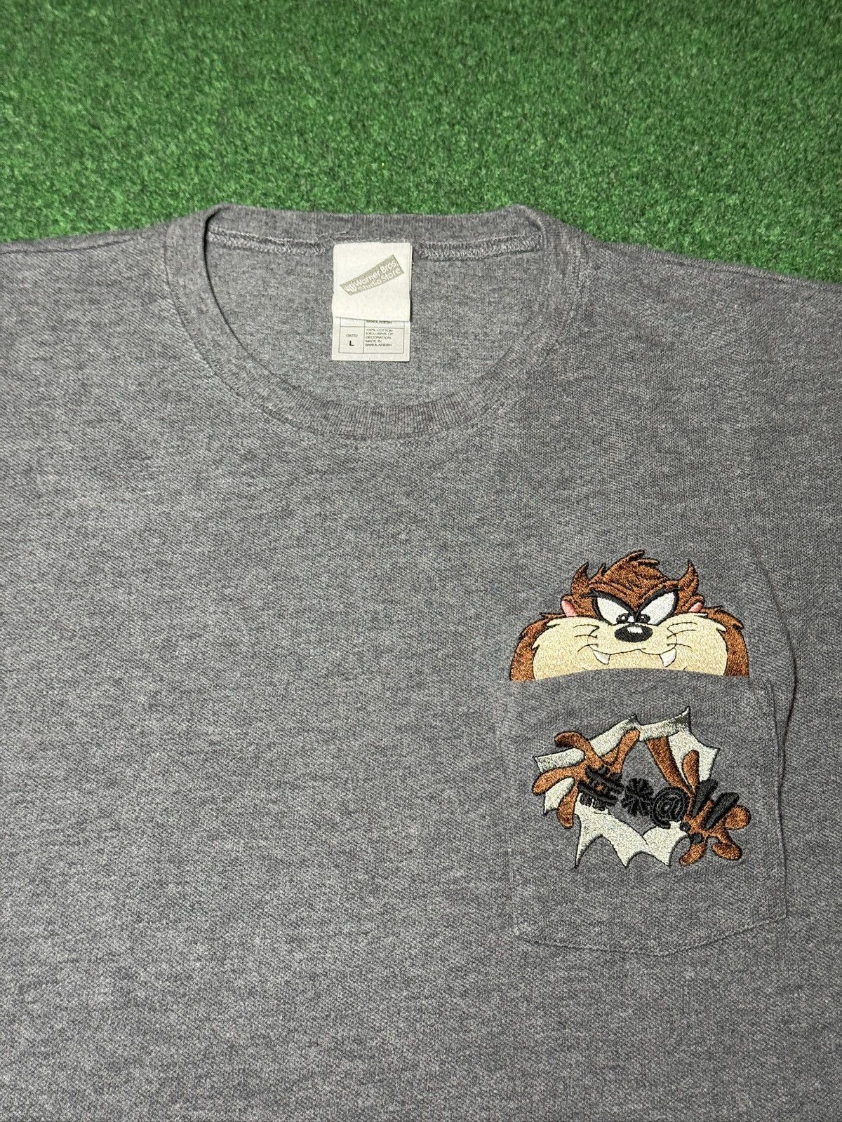 Warner Bros Taz Looney Tunes Cartoon Pocket T Shirt Large Warner Bros Size US L / EU 52-54 / 3 - 2 Thumbnail