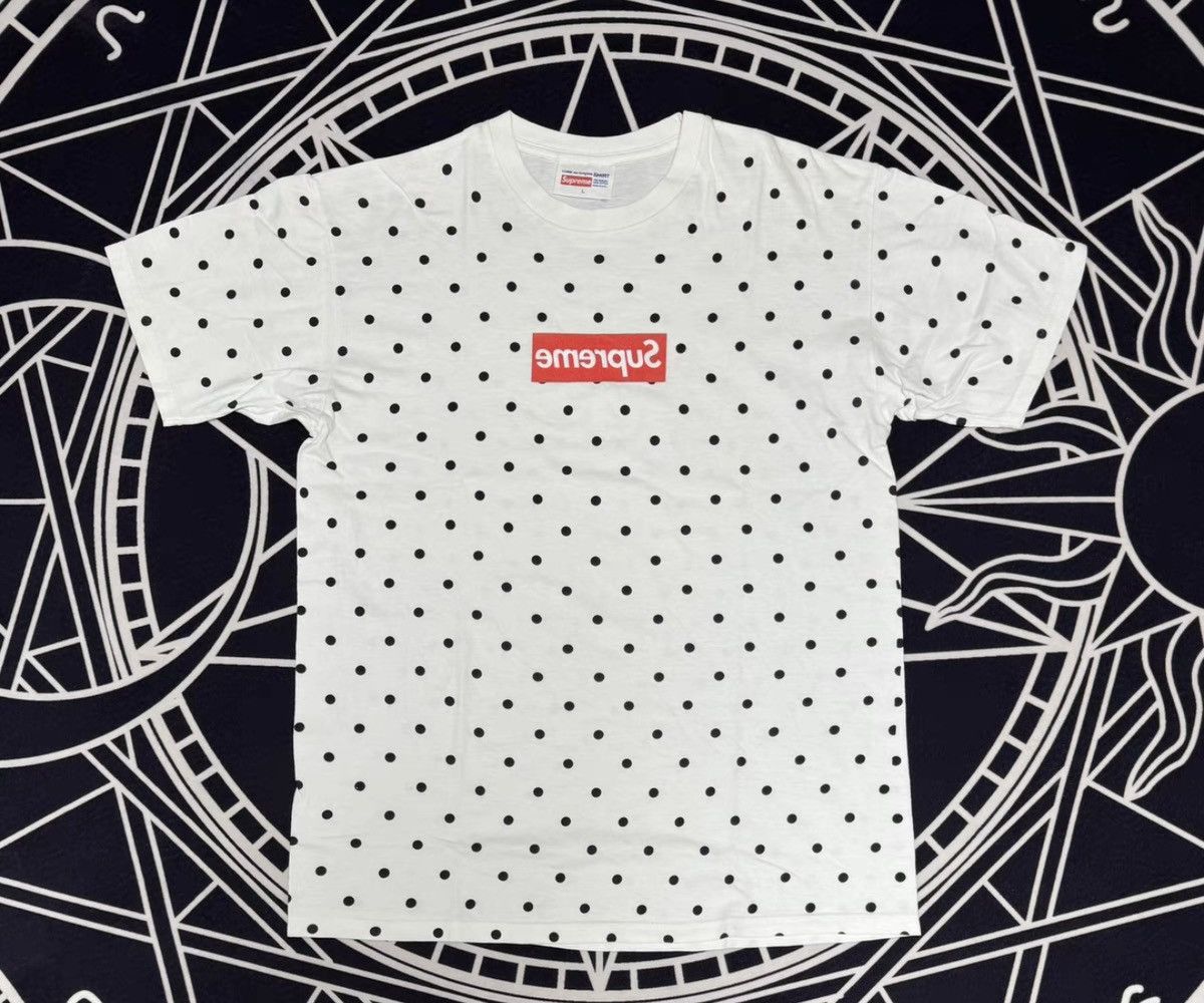 Supreme cdg 12ss polka dot box logo tee T-shirt