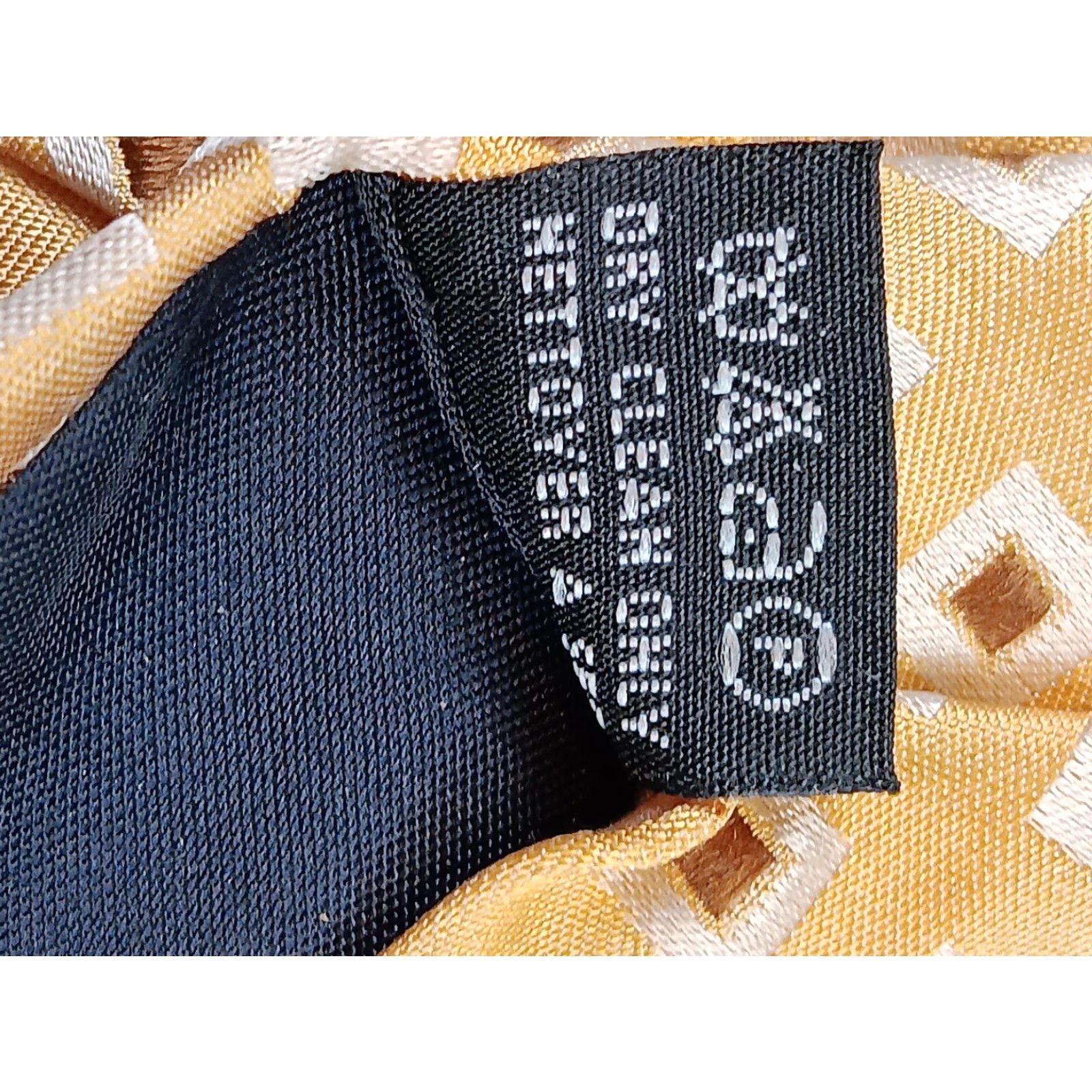 Canali Canali Necktie 100% Silk Geometric Diamond Pattern Yellow-Gold Men Tie 60.5in 3 1/8in Made in Italy Size ONE SIZE - 7 Thumbnail