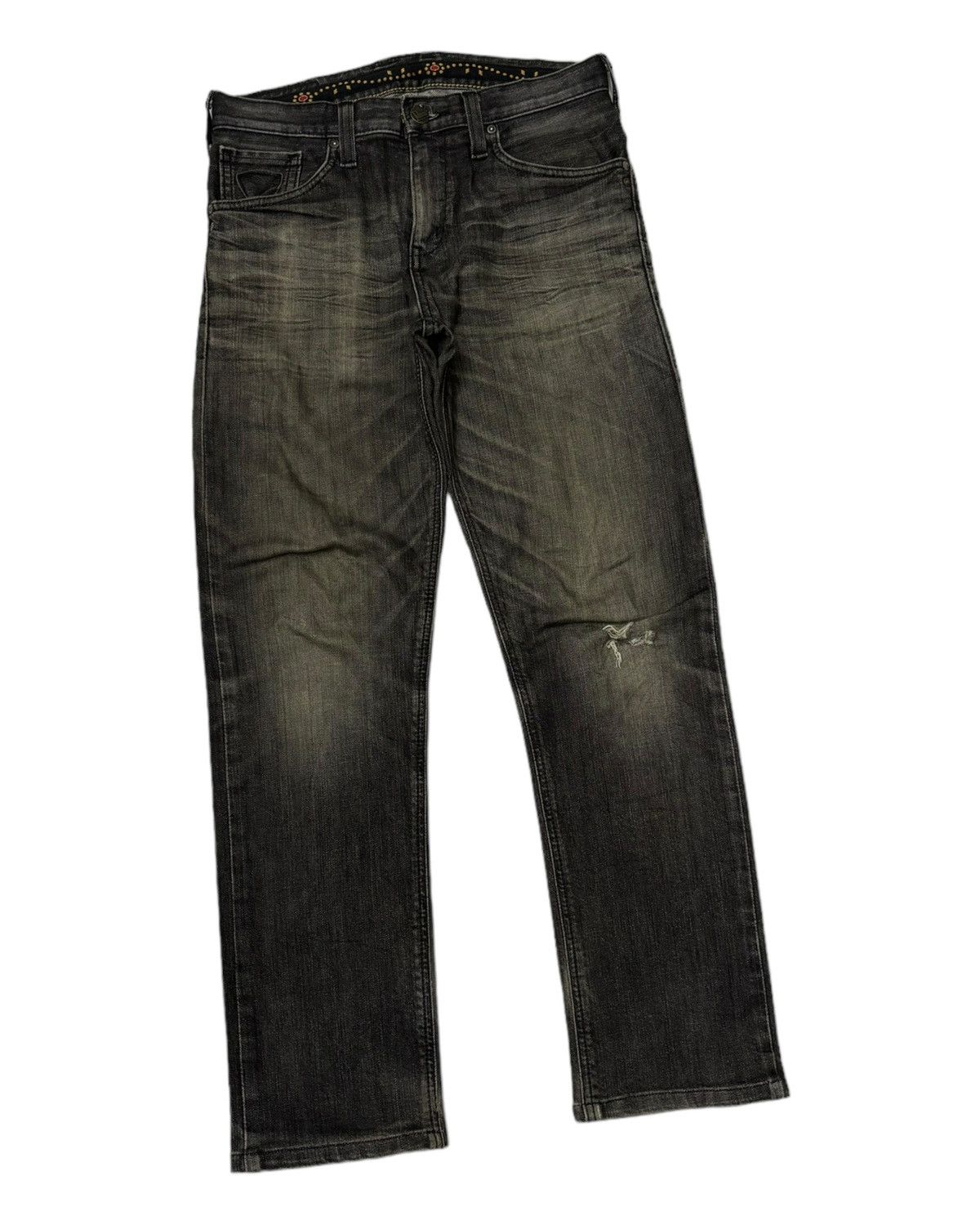 Kapital EDWIN EXCLUSIVE VINTAGE BLACK DISTRESSED DENIM JEANS Size US 30 / EU 46 - 5 Thumbnail