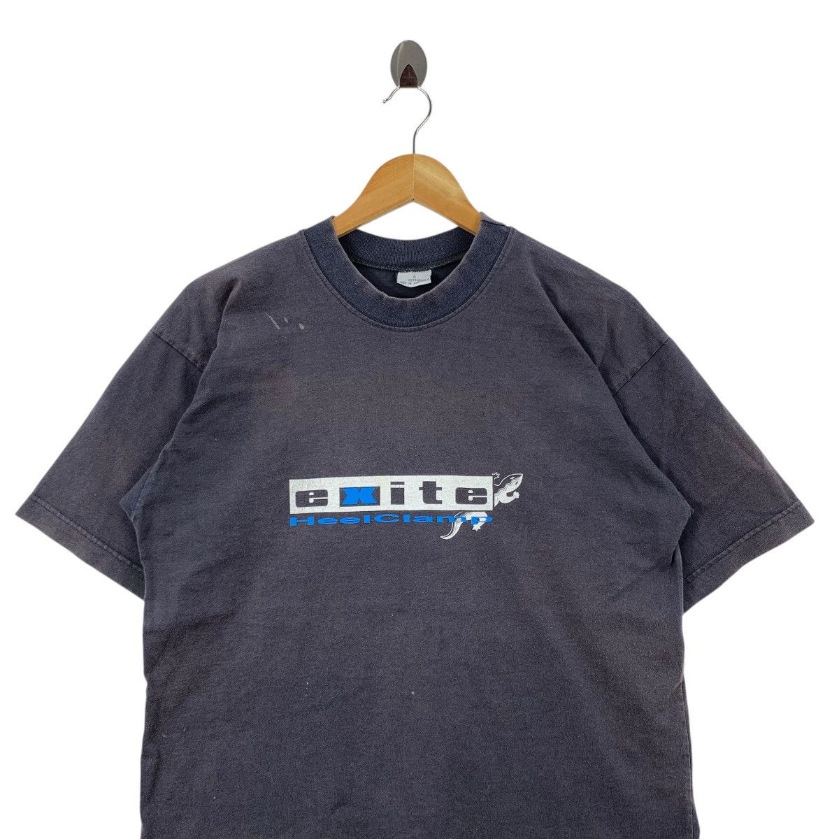 Vintage Vintage 90s EXITE HEELCLAMP The Best Way To Get High Tshirt Size US S / EU 44-46 / 1 - 2 Thumbnail