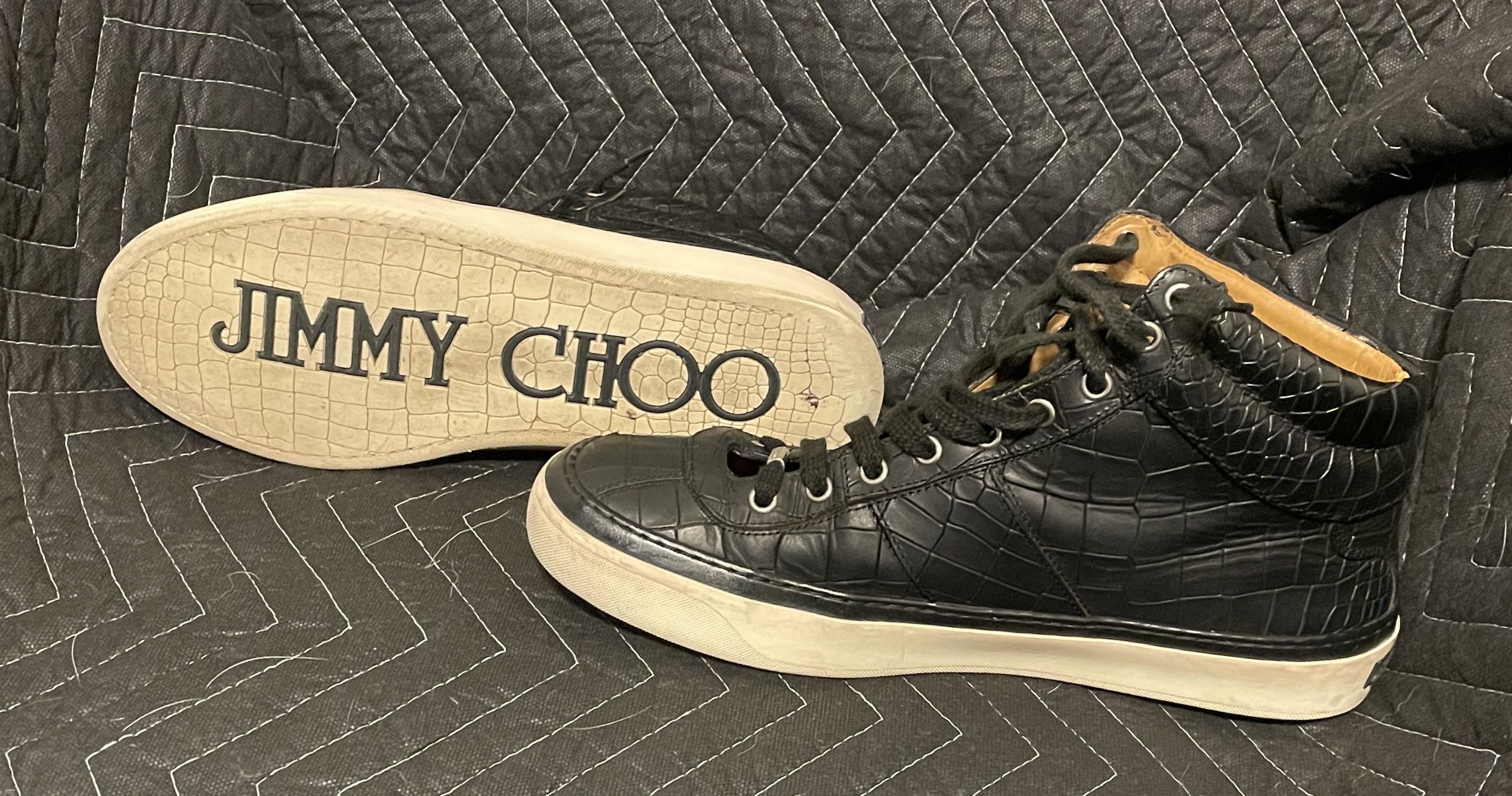 Jimmy Choo Jimmy Choo men high top snake sneakers Size US 9 / EU 42 - 10 Thumbnail