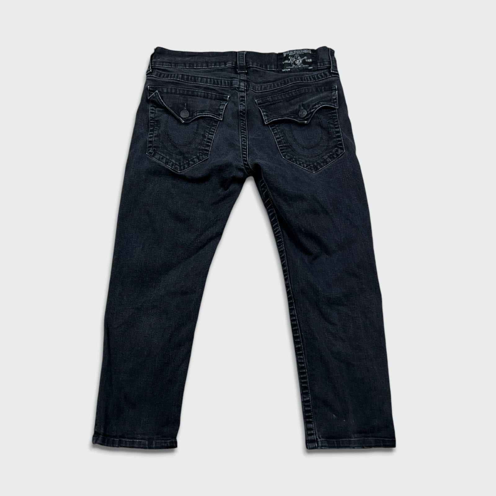 True Religion × Vintage True Religion Jeans 34x25 World Tour Skinny Flap Denim Pants Size US 34 / EU 50 - 5 Thumbnail