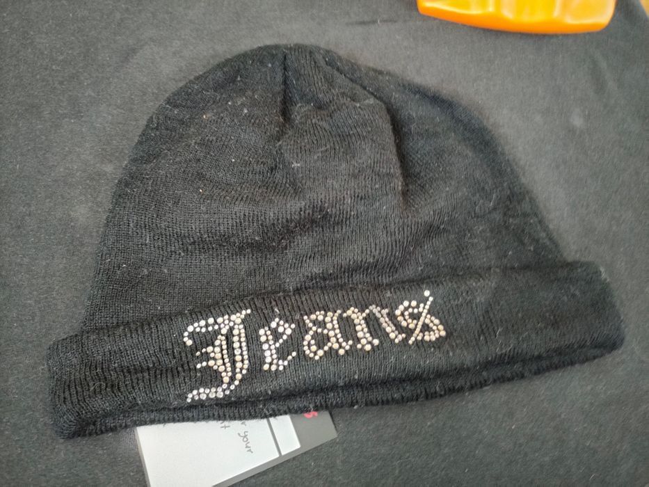 Japanese Brand Punk seditionaries black loose beanie streetwear hat #152DLL Size ONE SIZE - 2 Thumbnail