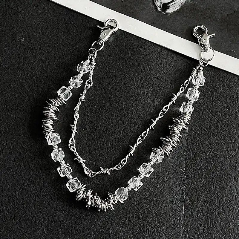 Vintage Waist chain Crystal bag chain Jeans accessories Size ONE SIZE - 1 Thumbnail