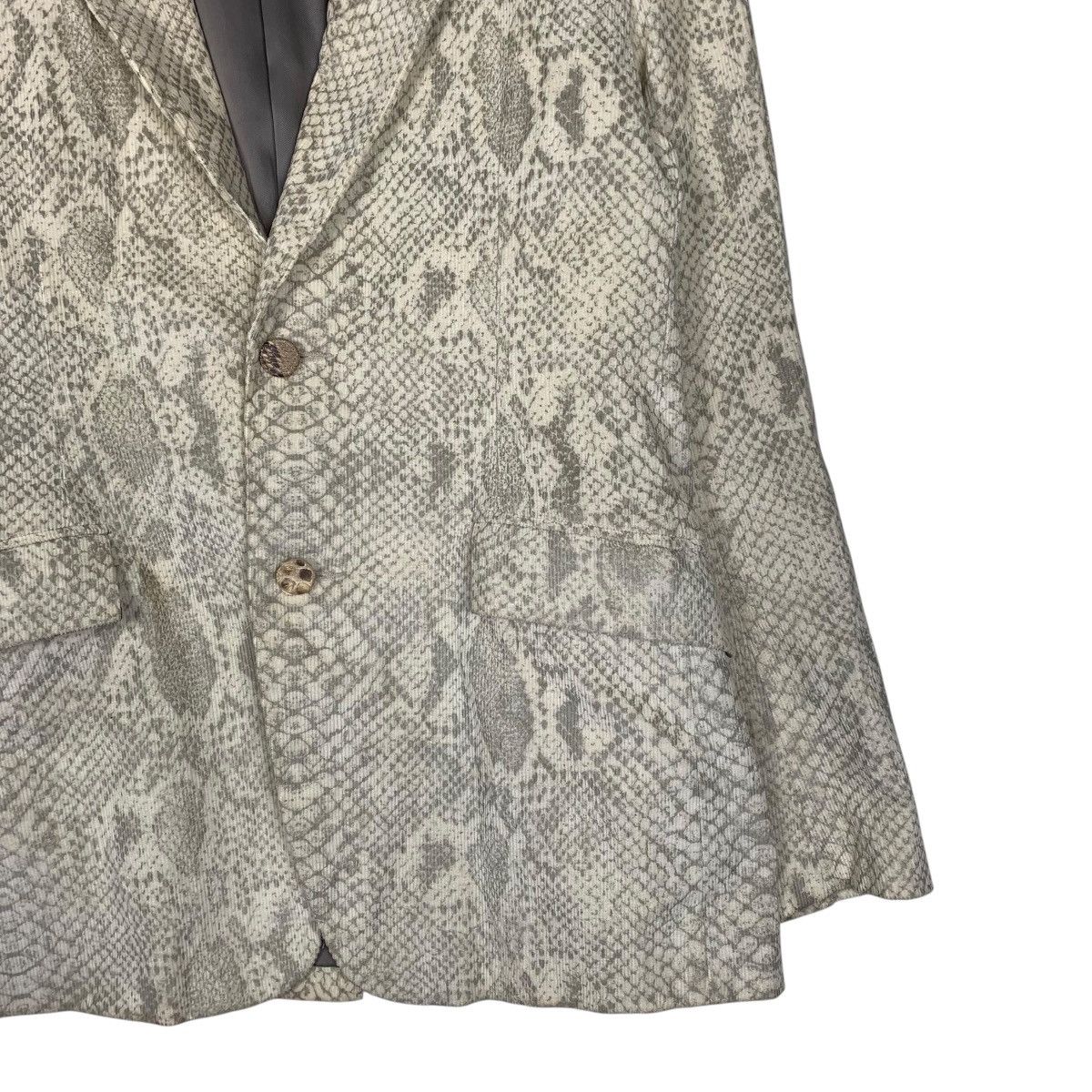 Japanese Brand Schlussel Snakeskin Art Design Cotton Blazer Jacket Size US M / EU 48-50 / 2 - 4 Thumbnail