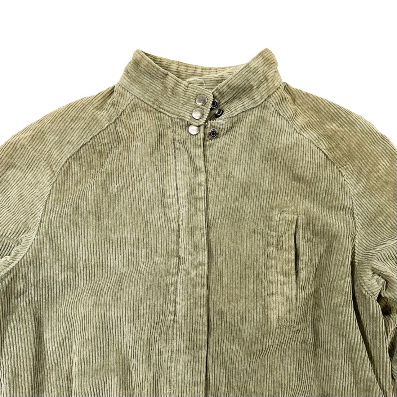 Vintage Vintage 90s Green Corduroy Zip Up Light Jacket Size US S / EU 44-46 / 1 - 2 Thumbnail