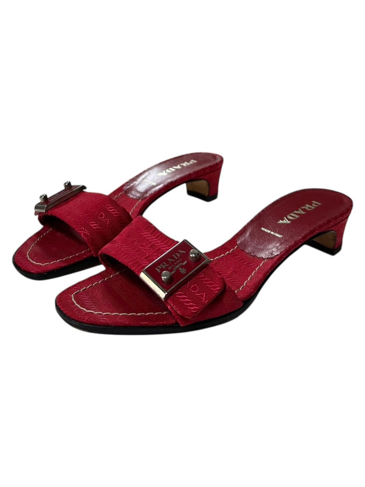 Prada PRADA Nylon Logo Sandals Size US 5 / IT 35 - 1 Thumbnail