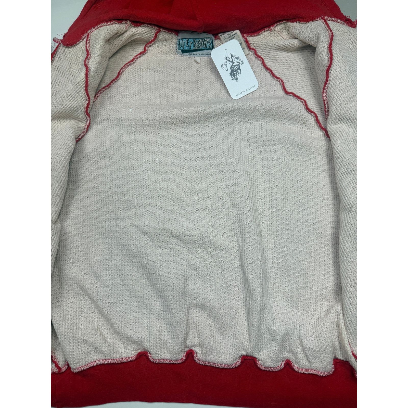 Vintage Vintage 80s Lifetrends Thermal Lined Blank Full Zip L Red Size US L / EU 52-54 / 3 - 4 Thumbnail