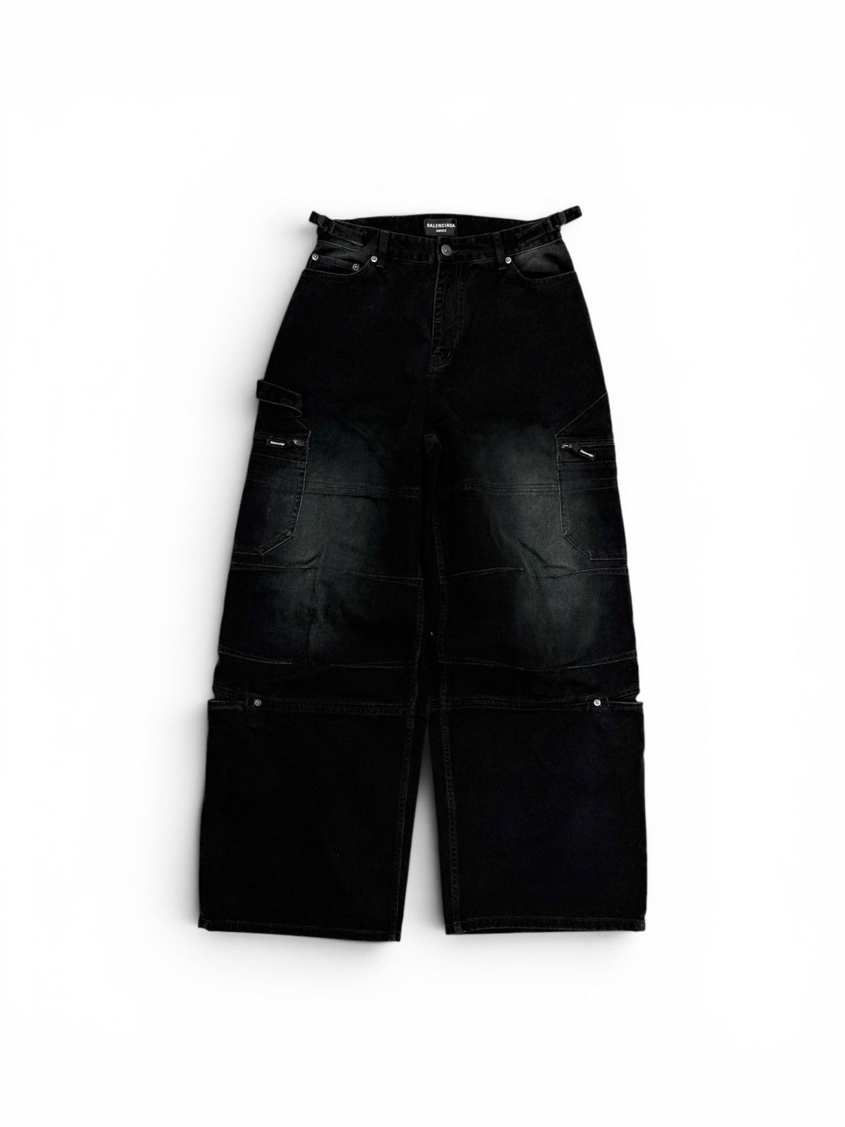 Balenciaga Balenciaga Baggy Cargo Carpenter Black Denim Pant Size US 28 / EU 44 - 1 Thumbnail