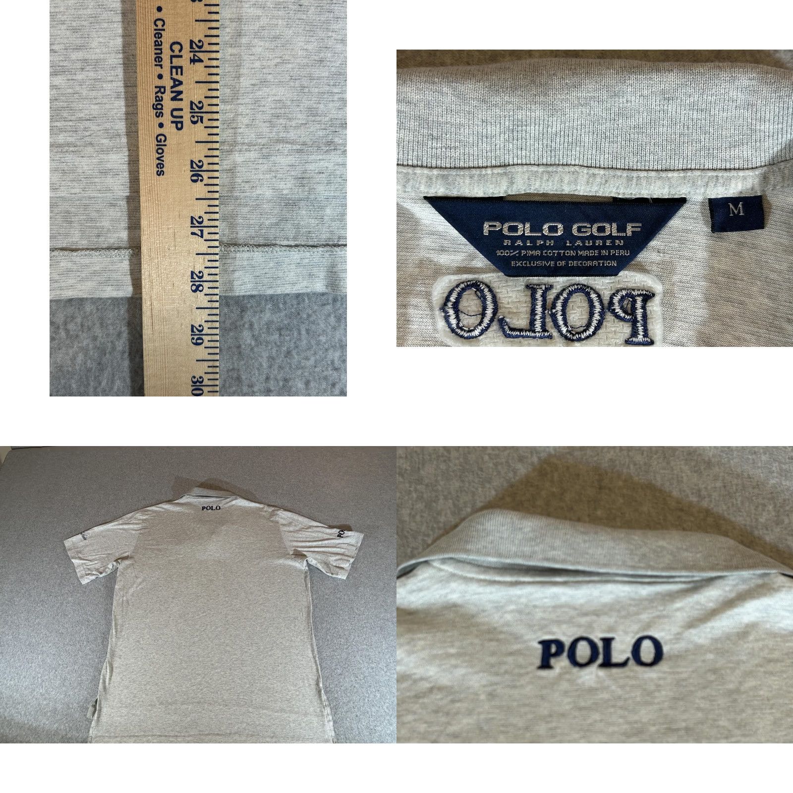 Polo Ralph Lauren Ralph Lauren Golf Polo Shirt Mens Medium Gray Large Pocket Pima Cotton Size US M / EU 48-50 / 2 - 8 Thumbnail