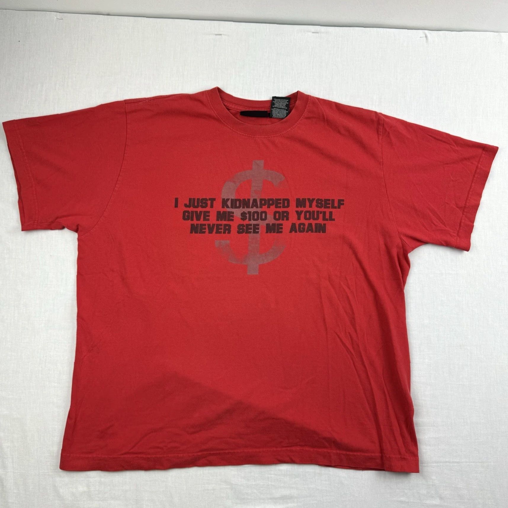 Vintage VINTAGE No Boundaries Shirt Adult Large Red Funny Punk Y2K Mens Size US L / EU 52-54 / 3 - 2 Thumbnail
