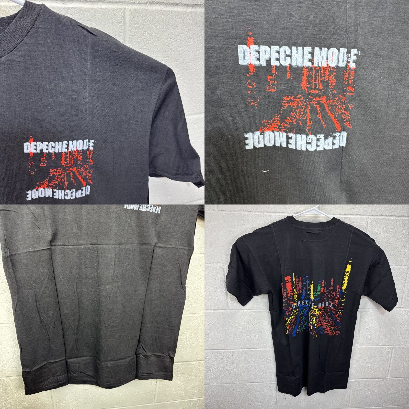 Vintage VINTAGE Depeche Mode T Shirt XL 80s Tour Deadstock Rare Take Time Black Cotton Unisex Graphic Tee 1980s Mens Womens Size US XL / EU 56 / 4 - 8 Thumbnail