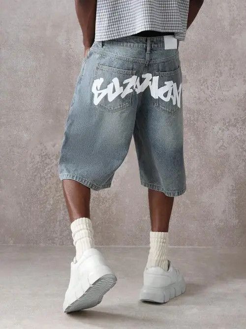 Jean Hirayama x Mei Washed Denim Jeans Drip Drill Shorts Jorts Size US 32 / EU 48 - 6 Thumbnail