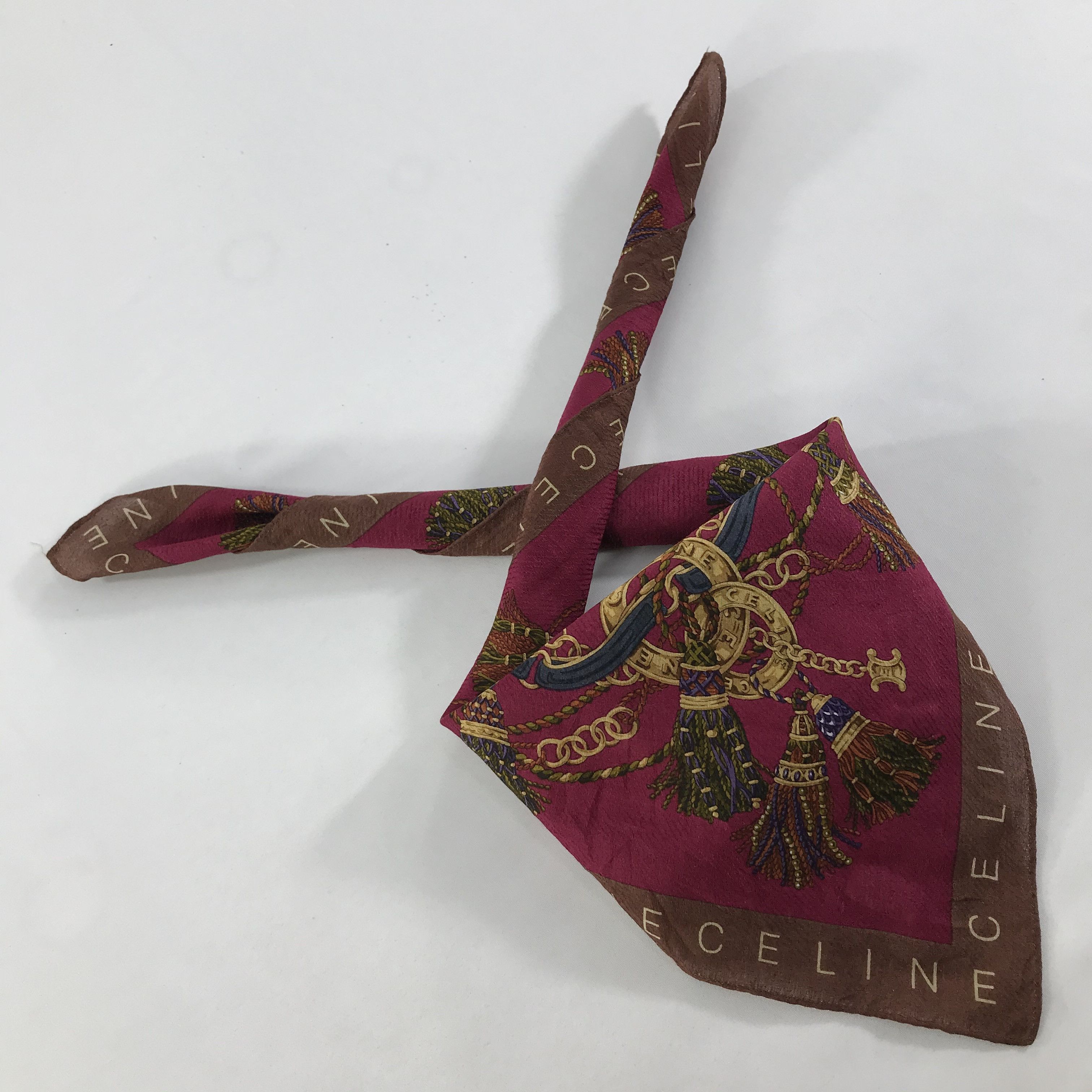Celine × Vintage Celine Bandana / Handkerchief / Neckerchief - S1459 Size ONE SIZE - 4 Thumbnail