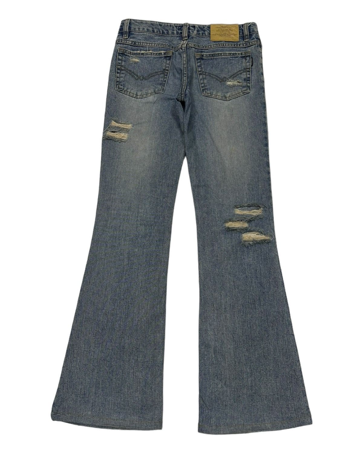 Hysteric Glamour Flare Jeans Distress Palm Glamor Bootcut Flared Jeans Size 28" / US 6 / IT 42 - 2 Thumbnail