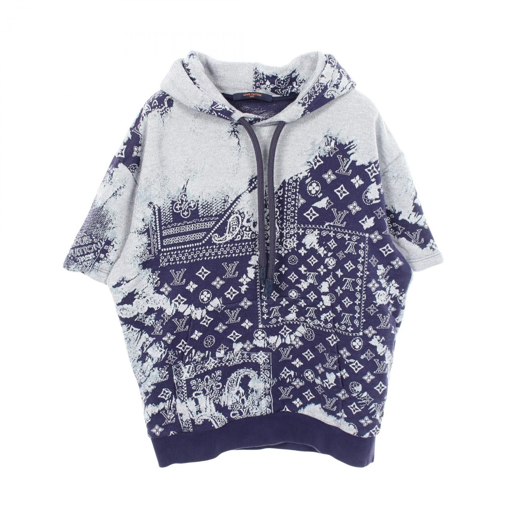Louis Vuitton Louis Vuitton Louis Vuitton Monogram Bandana Short Sleeve Hoodie Textile Sweatshirts & Hoodies DUTY FREE for USA Size ONE SIZE - 1 Thumbnail