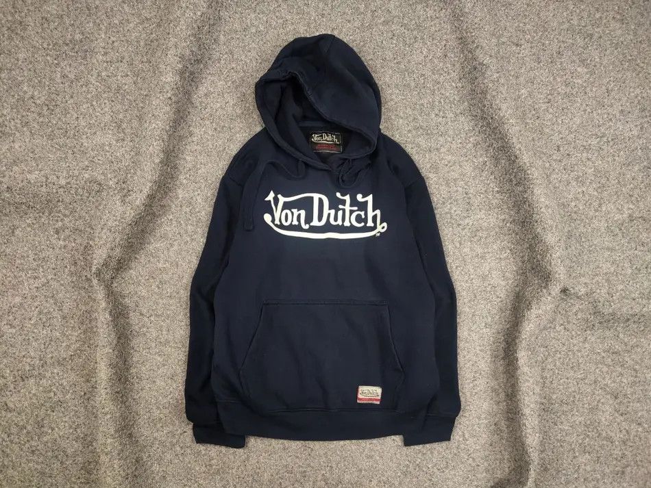 Vintage Vintage Von Dutch logo Blue Hoodie Y2K Style Size US S / EU 44-46 / 1 - 1 Thumbnail
