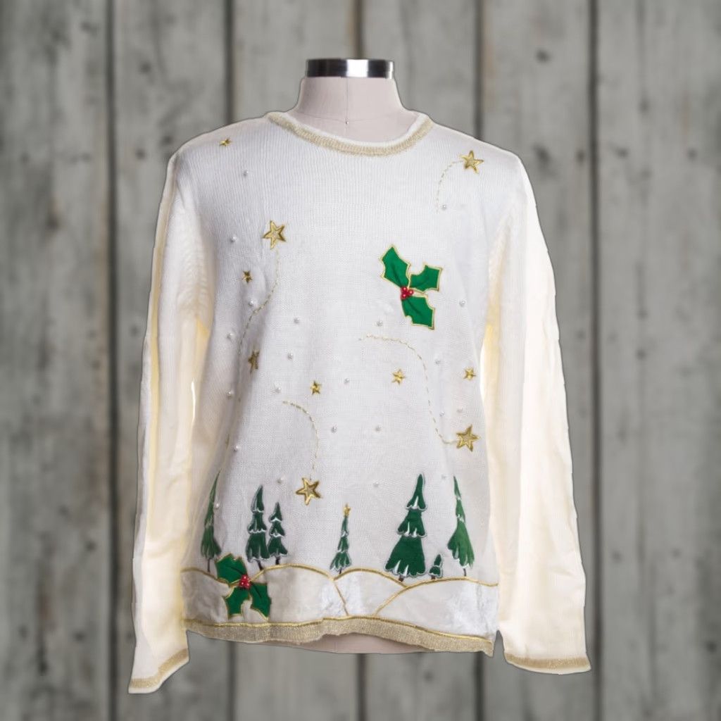 Other VINTAGE Other Ugly Christmas Pullover 2XL Regular Acrylic Christmas Trees Pullover Mens Womens 44" Bust 25" Length Size XXL / US 16-18 / IT 52-54 - 1 Preview