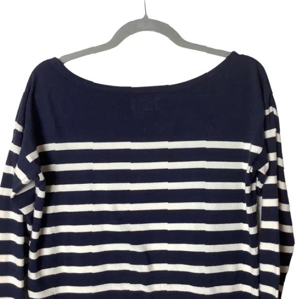 Vintage Denim & Supply Ralph Lauren Denim & Supply Long Sleeve T-Shirt Dress Tunic Womens S Navy White Striped Crew Neck Knee Length Casual Modern 100% Cotton Size S / US 4 / IT 40 - 4 Thumbnail