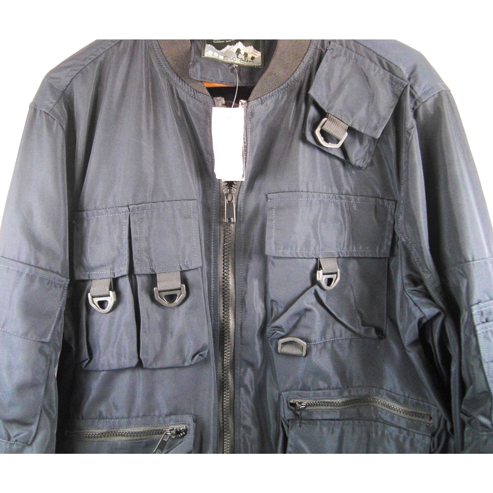 Other Mens Light Weight Bomber Jacket Full Zip Size L Coat Navy Bl Size US L / EU 52-54 / 3 - 2 Thumbnail