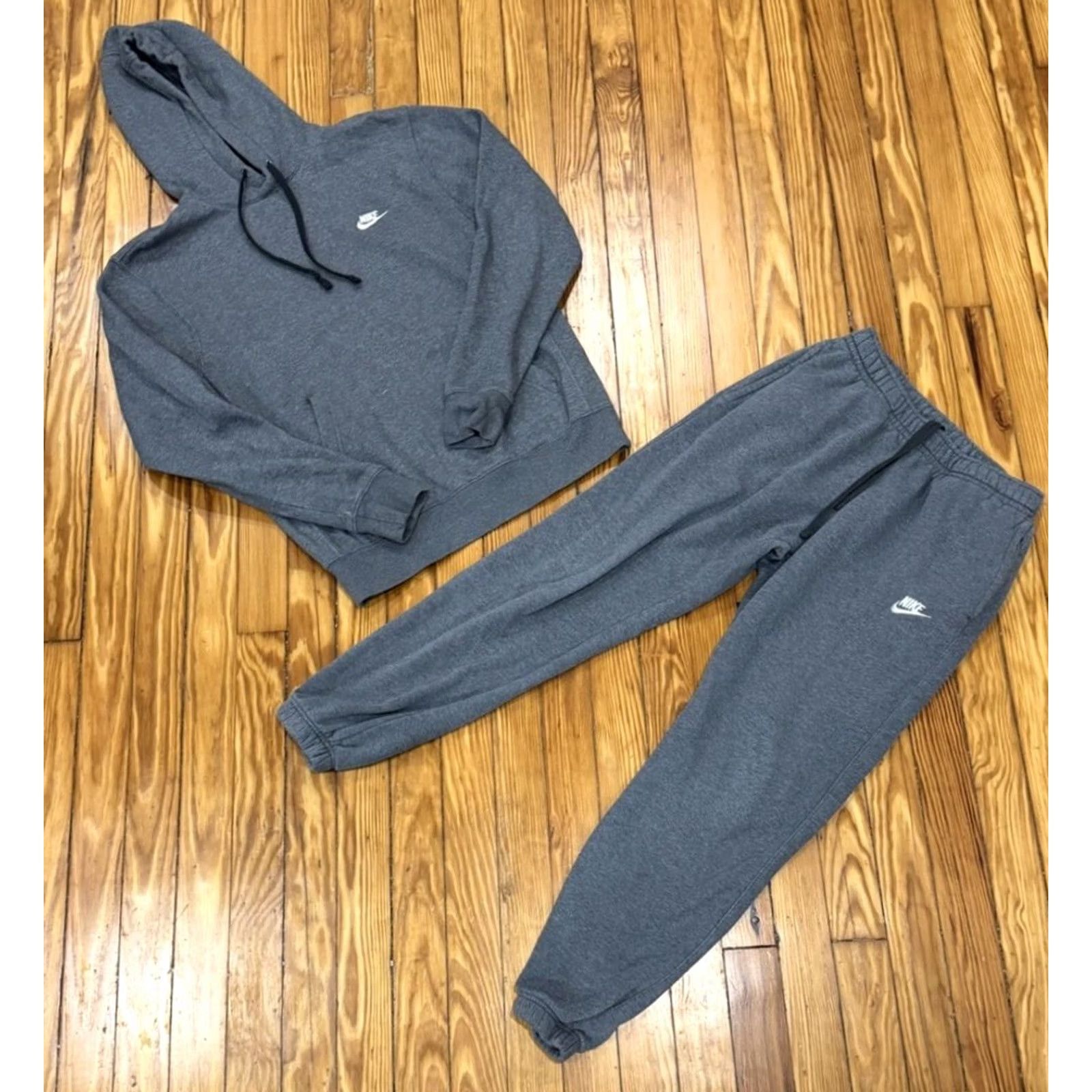 Nike Nike Sportswear Club Fleece Gray Hoodie & Pants Set Mens S Sweatsuit Tracksuit Size US S / EU 44-46 / 1 - 2 Thumbnail