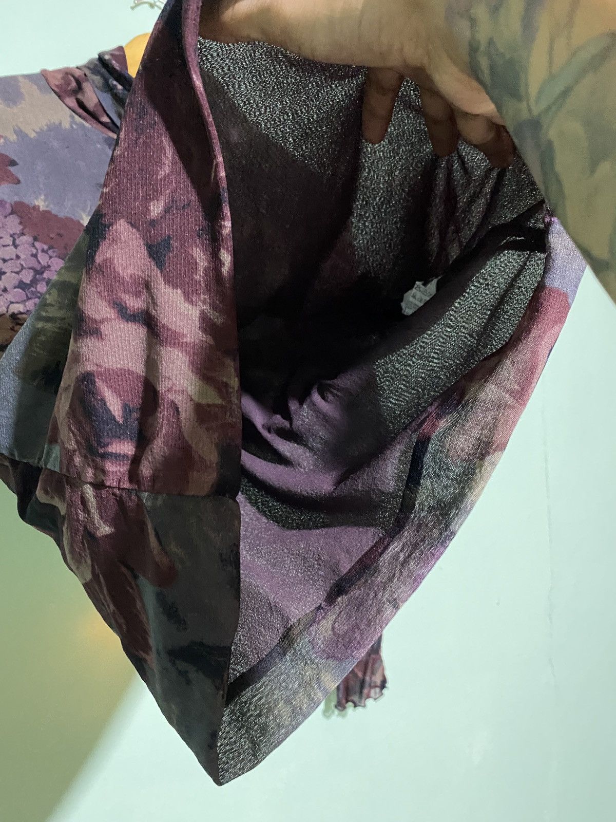 Other Elenad Luxury Made In Italy Floral Mesh Top Size XL / US 12-14 / IT 48-50 - 7 Thumbnail