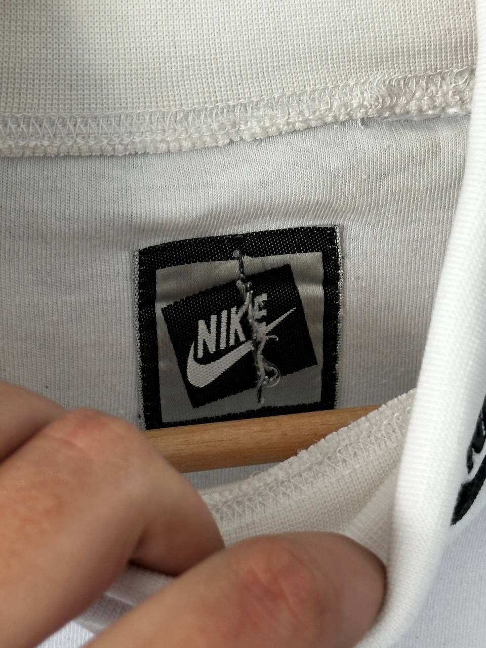 Nike × Vintage Vintage 90’s White Nike Turtle Neck Long Sleeve T Shirt Size US XL / EU 56 / 4 - 5 Thumbnail