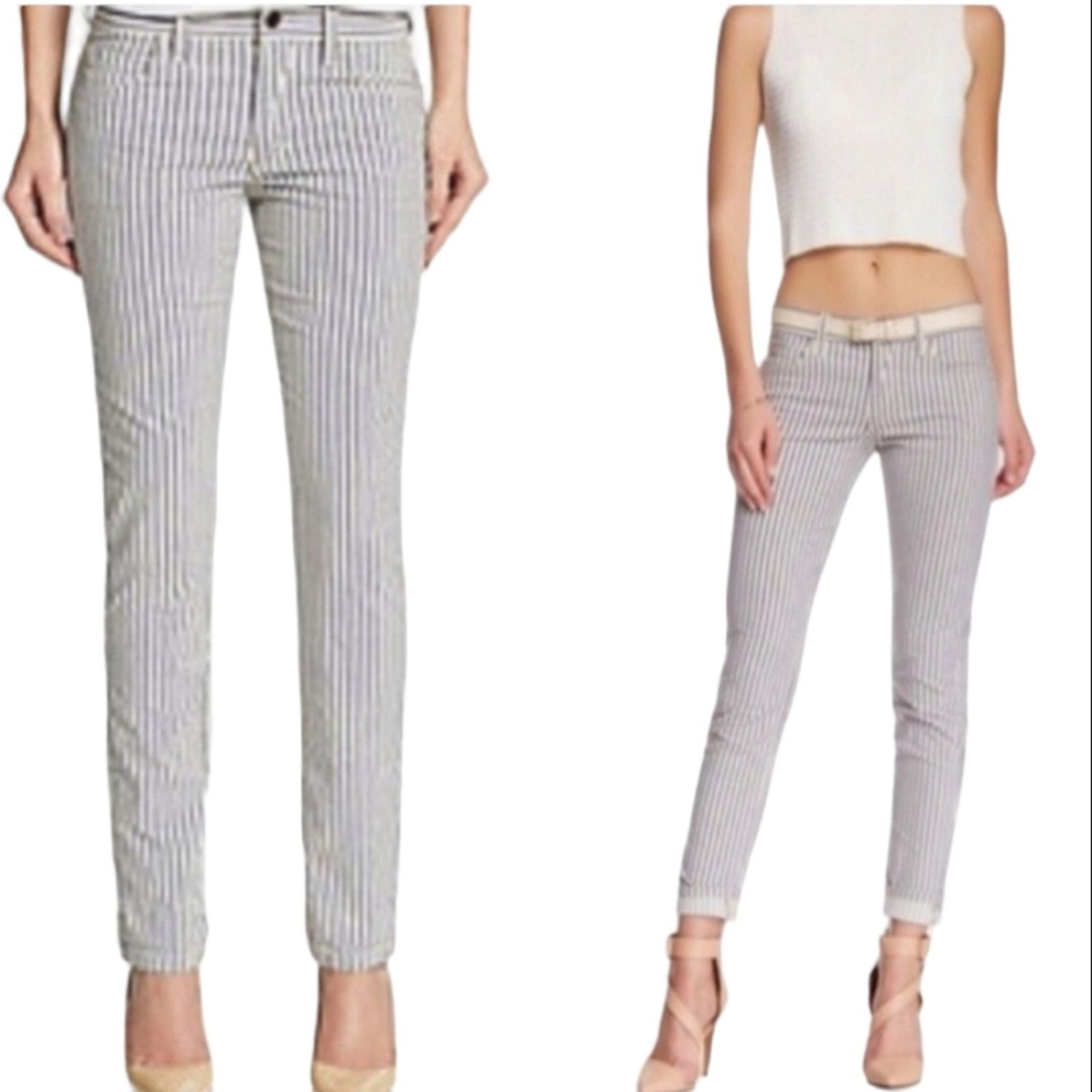 Joe's Joes Jeans Weekender Linen Cotton Blend Striped Pants 28 Size 28" / US 6 / IT 42 - 1 Thumbnail