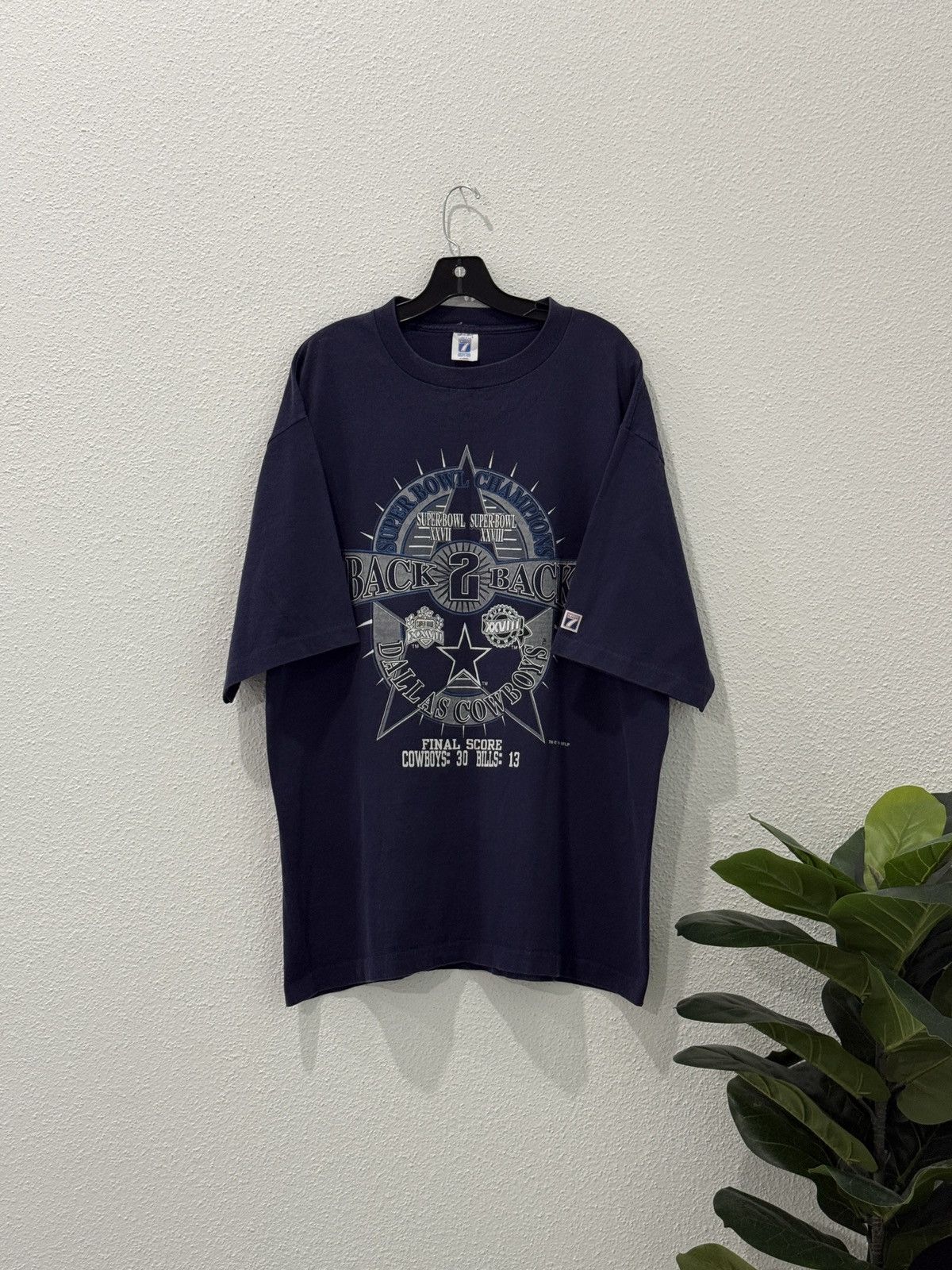 Logo 7 Vintage 1994 Logo 7 Dallas Cowboys Back 2 Back Champion Tee Size US XL / EU 56 / 4 - 1 Thumbnail