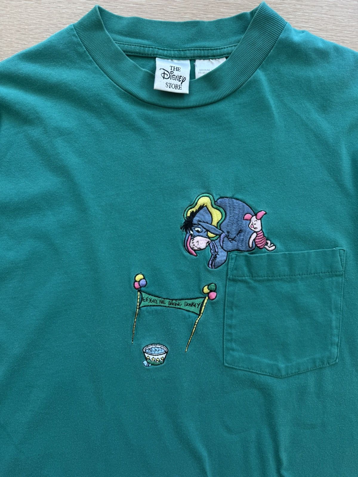 Disney Rare Vintage 90s Disney Eeyore Piglet Pooh pocket shirt Size US M / EU 48-50 / 2 - 1 Thumbnail