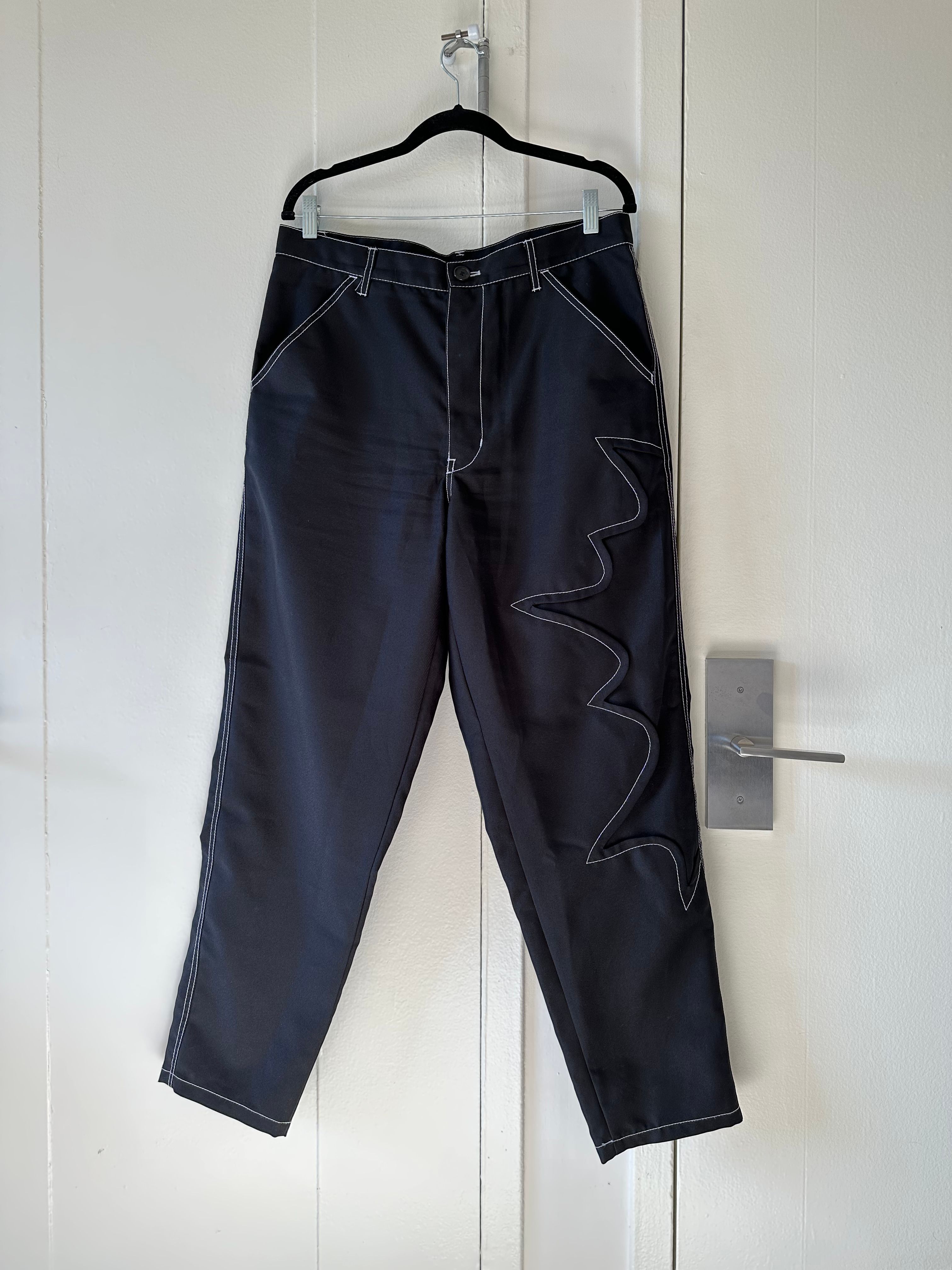 Pre-owned Comme Des Garcons X Comme Des Garcons Shirt Contrast Stitch Pants In Black