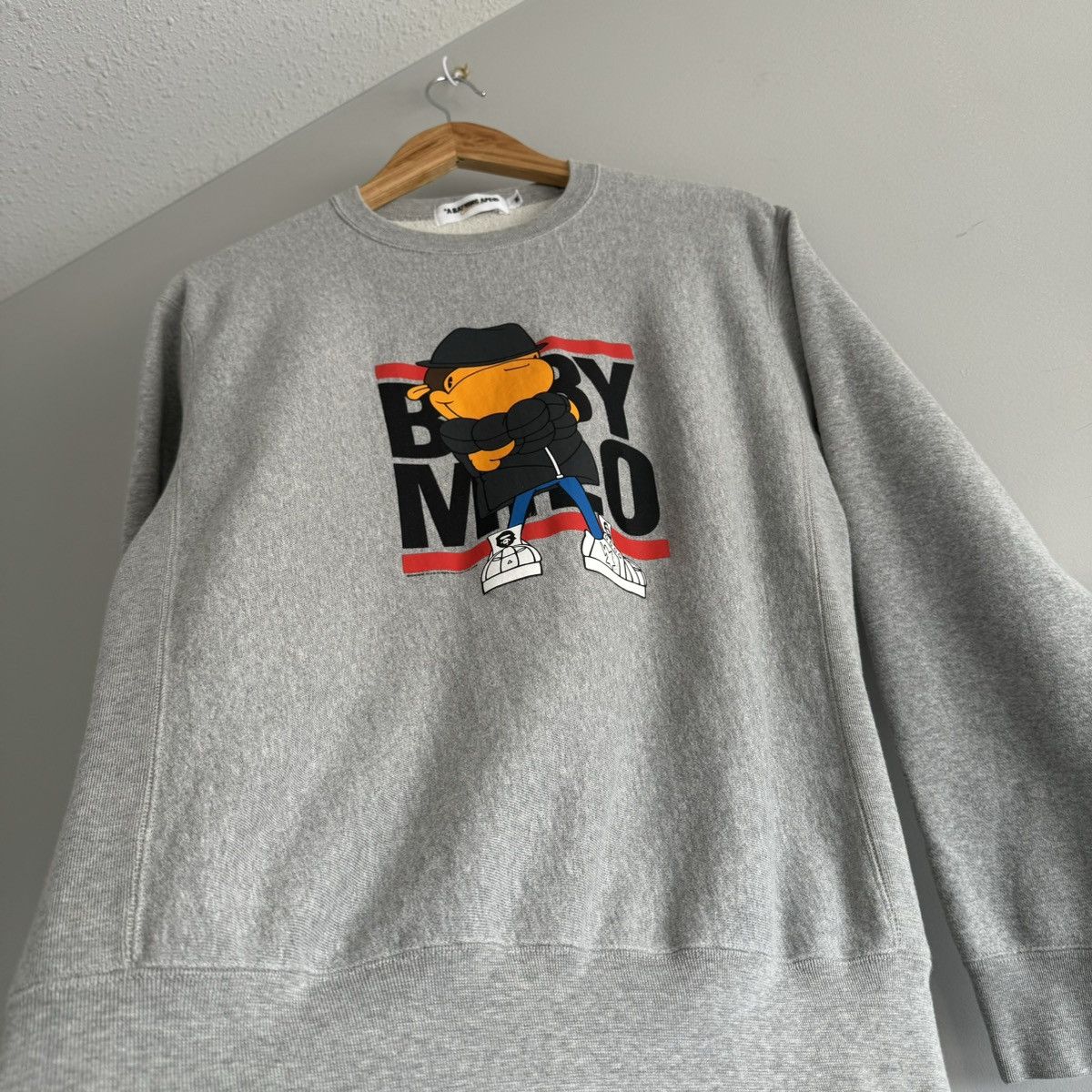 Bape OG Baby Milo Run DMC Logo Crewneck Sweater Size US M / EU 48-50 / 2 - 6 Thumbnail